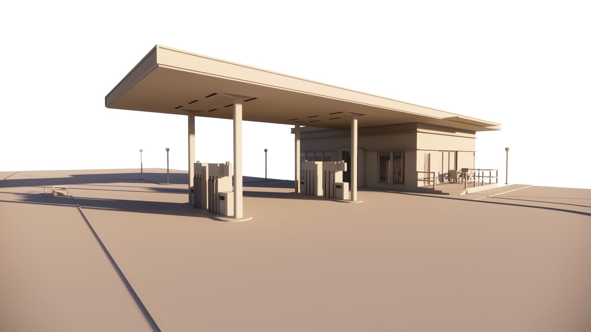 Gas Station5 3D model_15