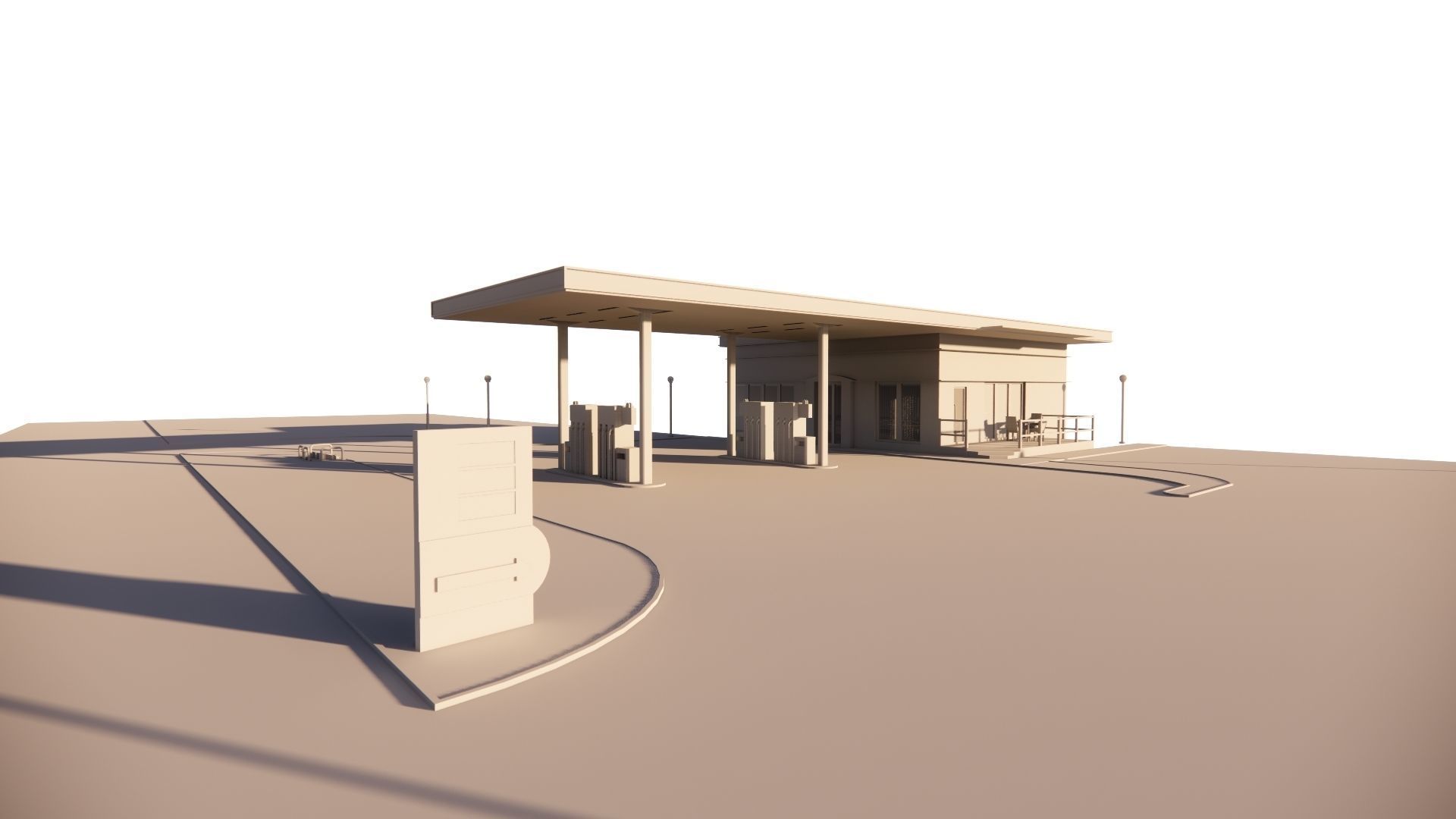 Gas Station5 3D model_14