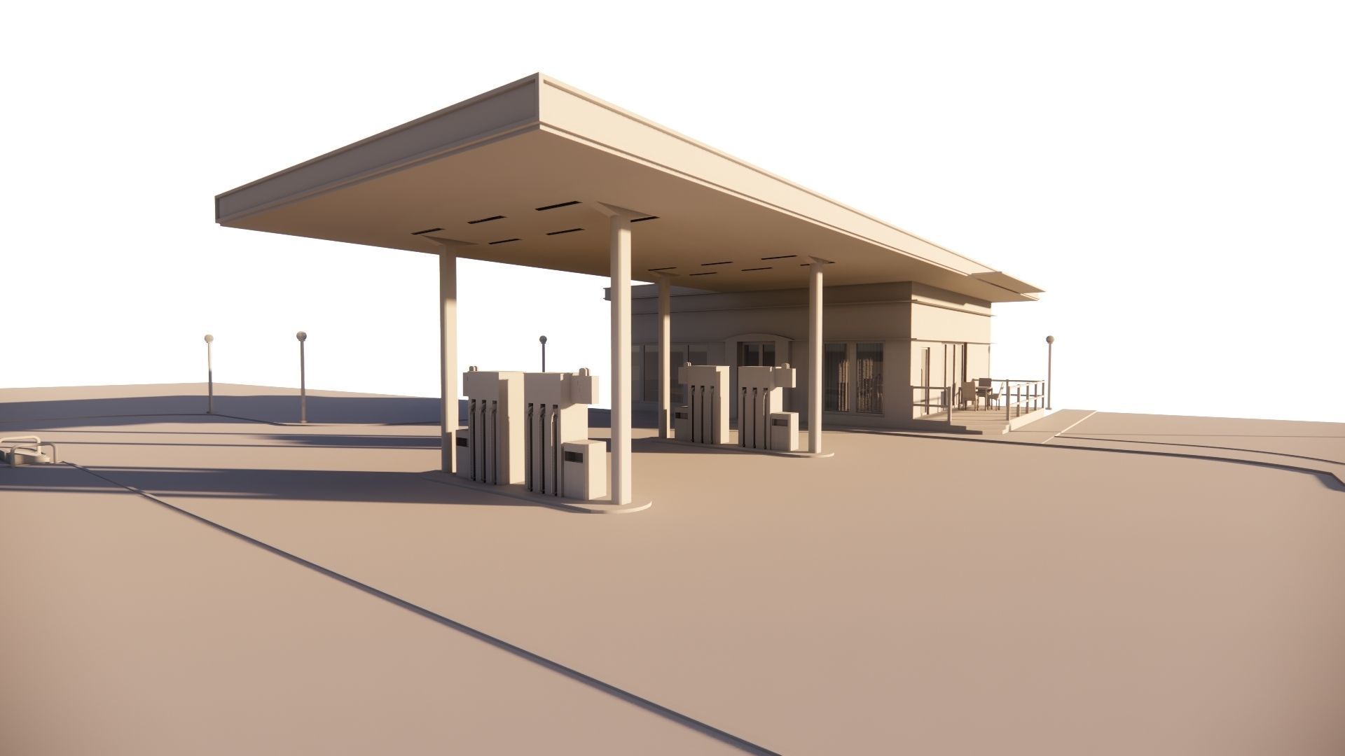 Gas Station5 3D model_16