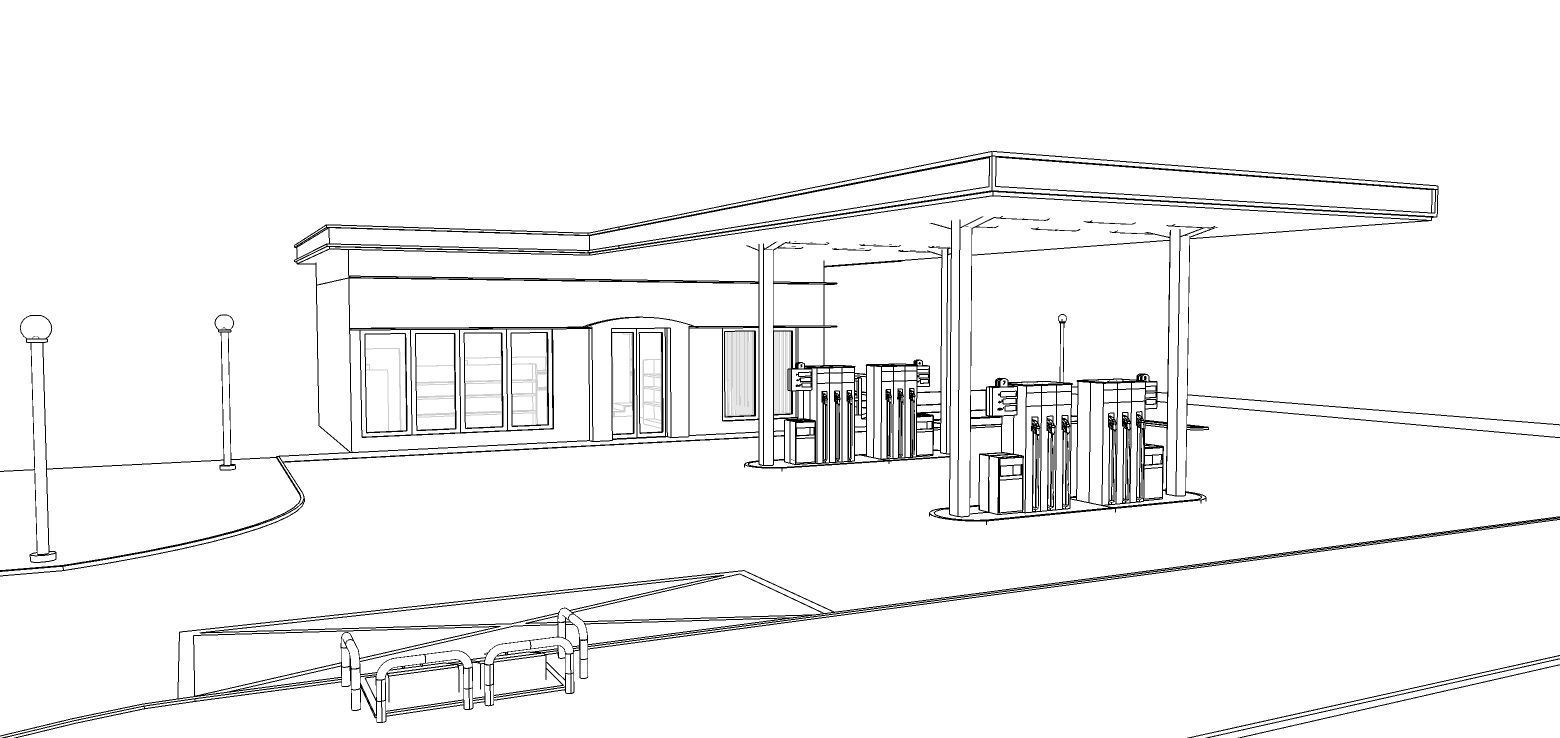 Gas Station5 3D model_20