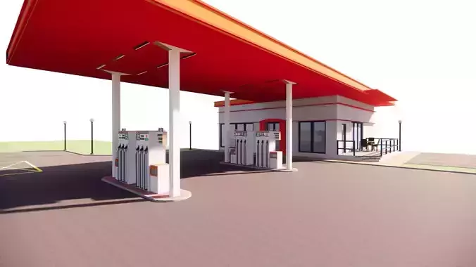 Gas Station5 3D model
