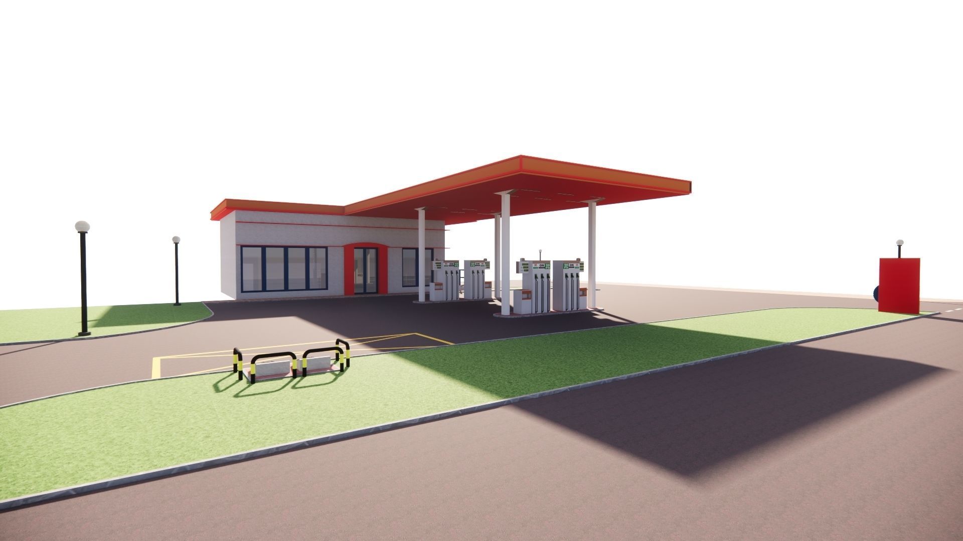 Gas Station5 3D model_3
