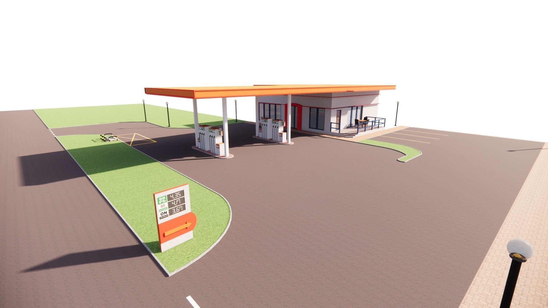 Gas Station5 3D model_8
