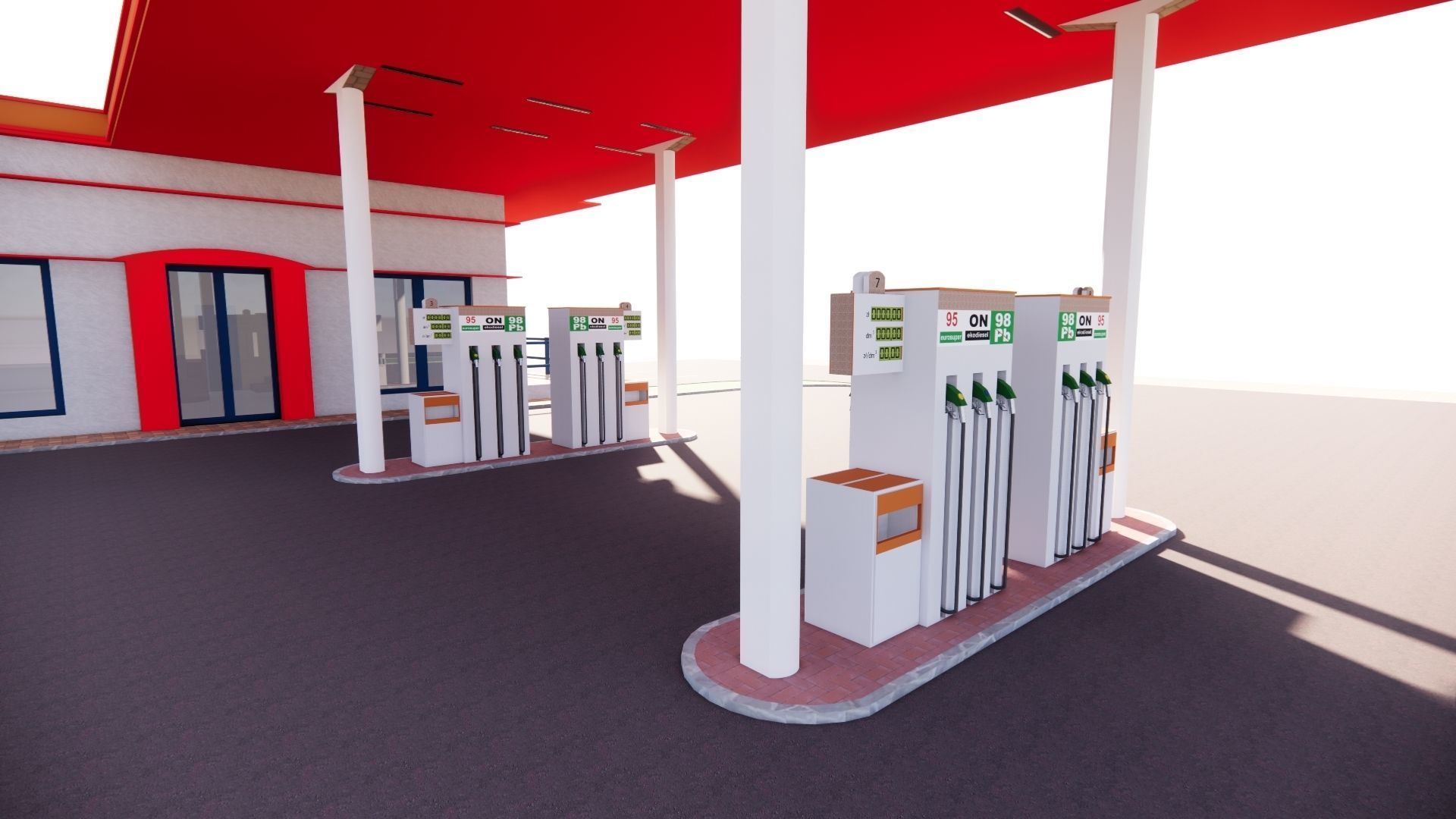 Gas Station5 3D model_5