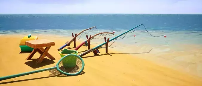 Stylized Fishing Props Kit