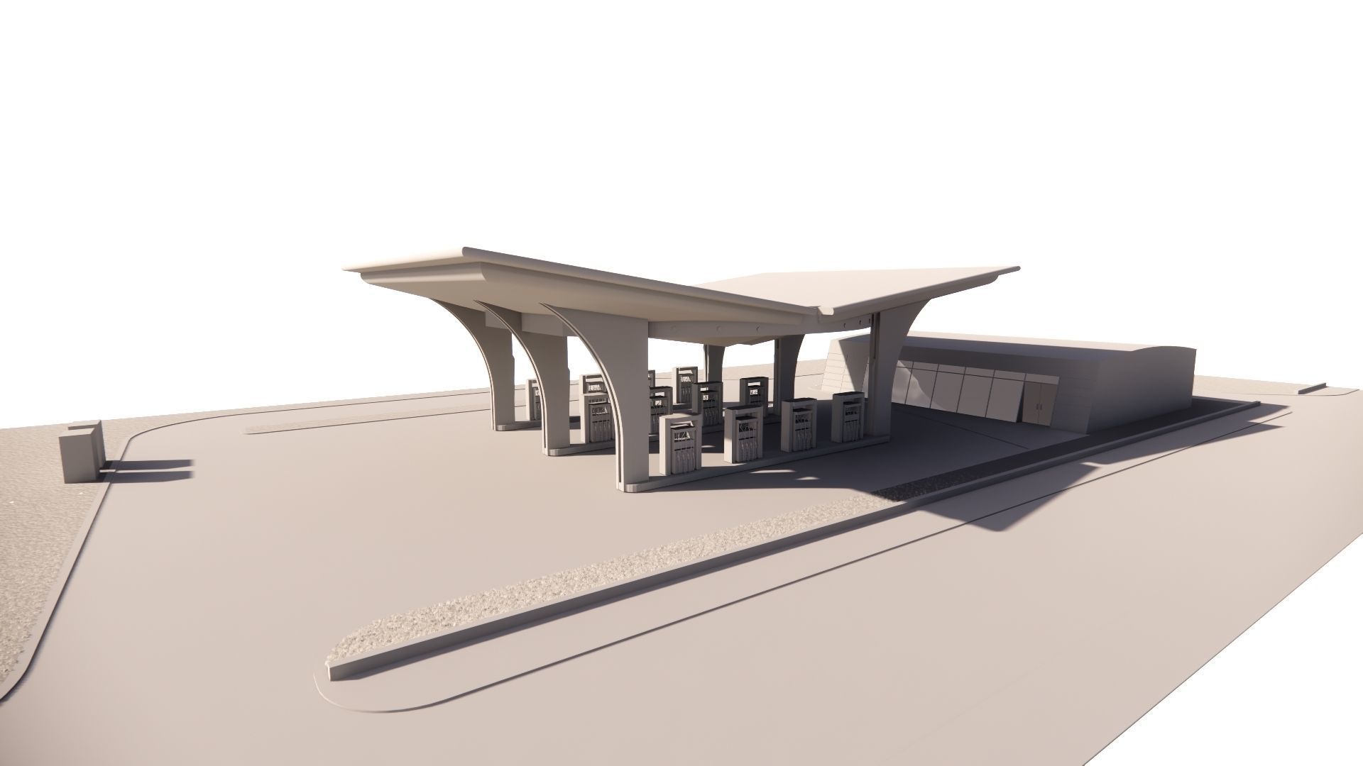 Gas Station3 3D model_8