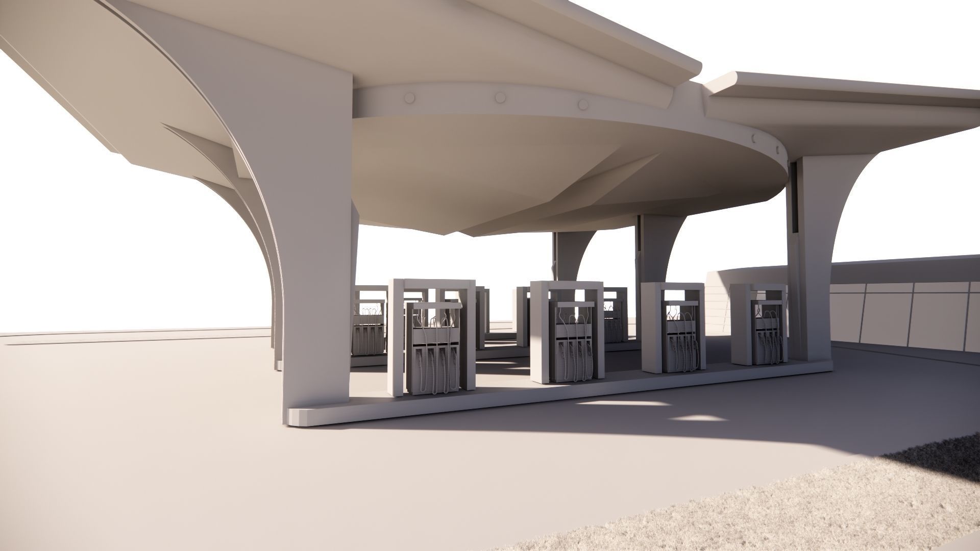 Gas Station3 3D model_9