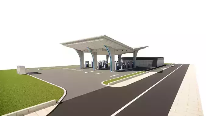 Gas Station3 3D model
