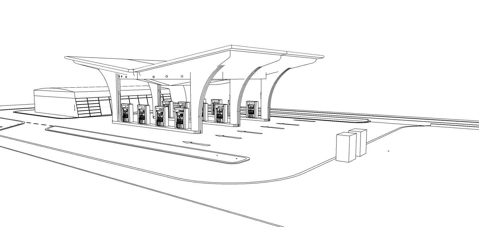 Gas Station3 3D model_10