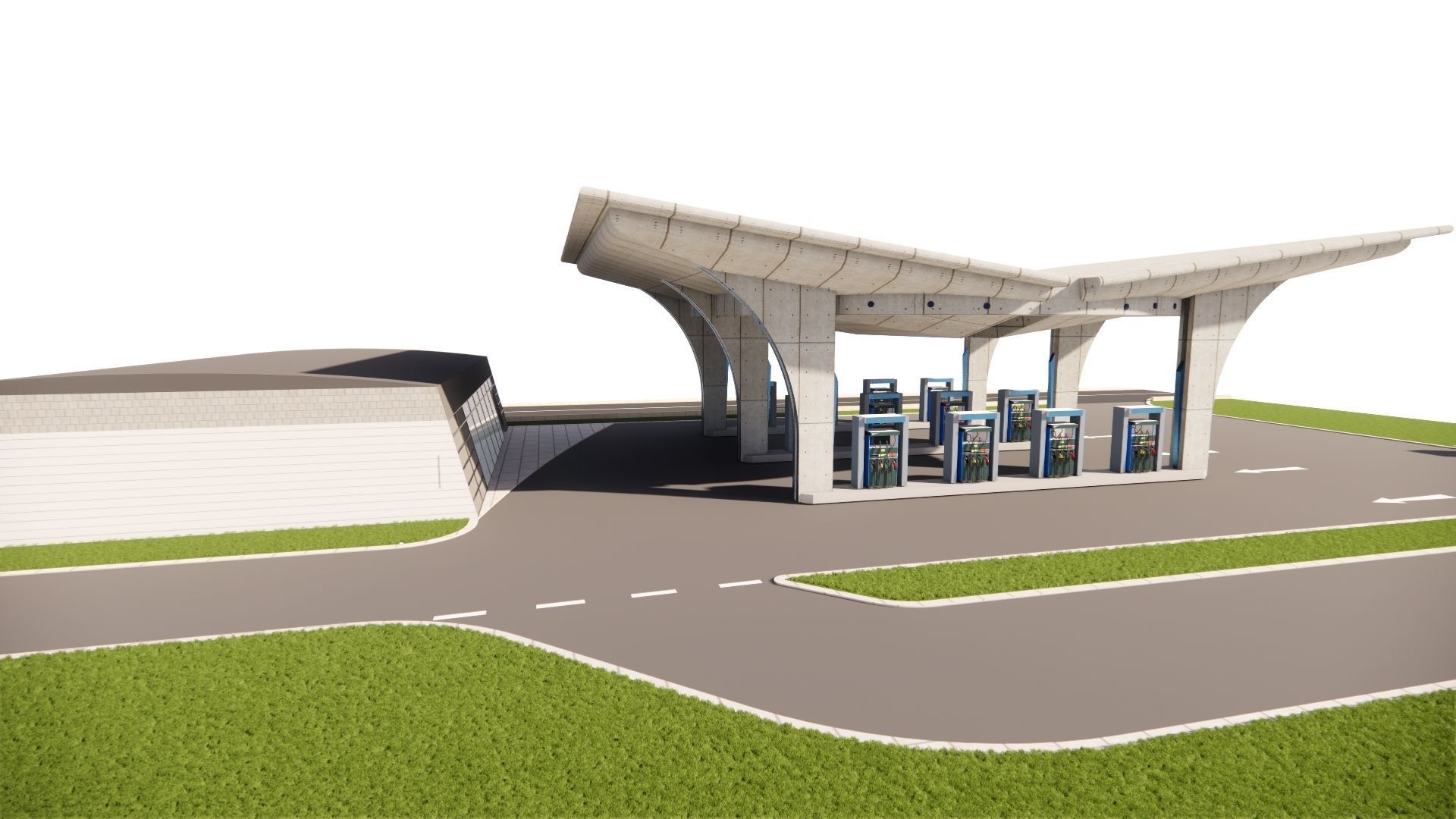 Gas Station3 3D model_2