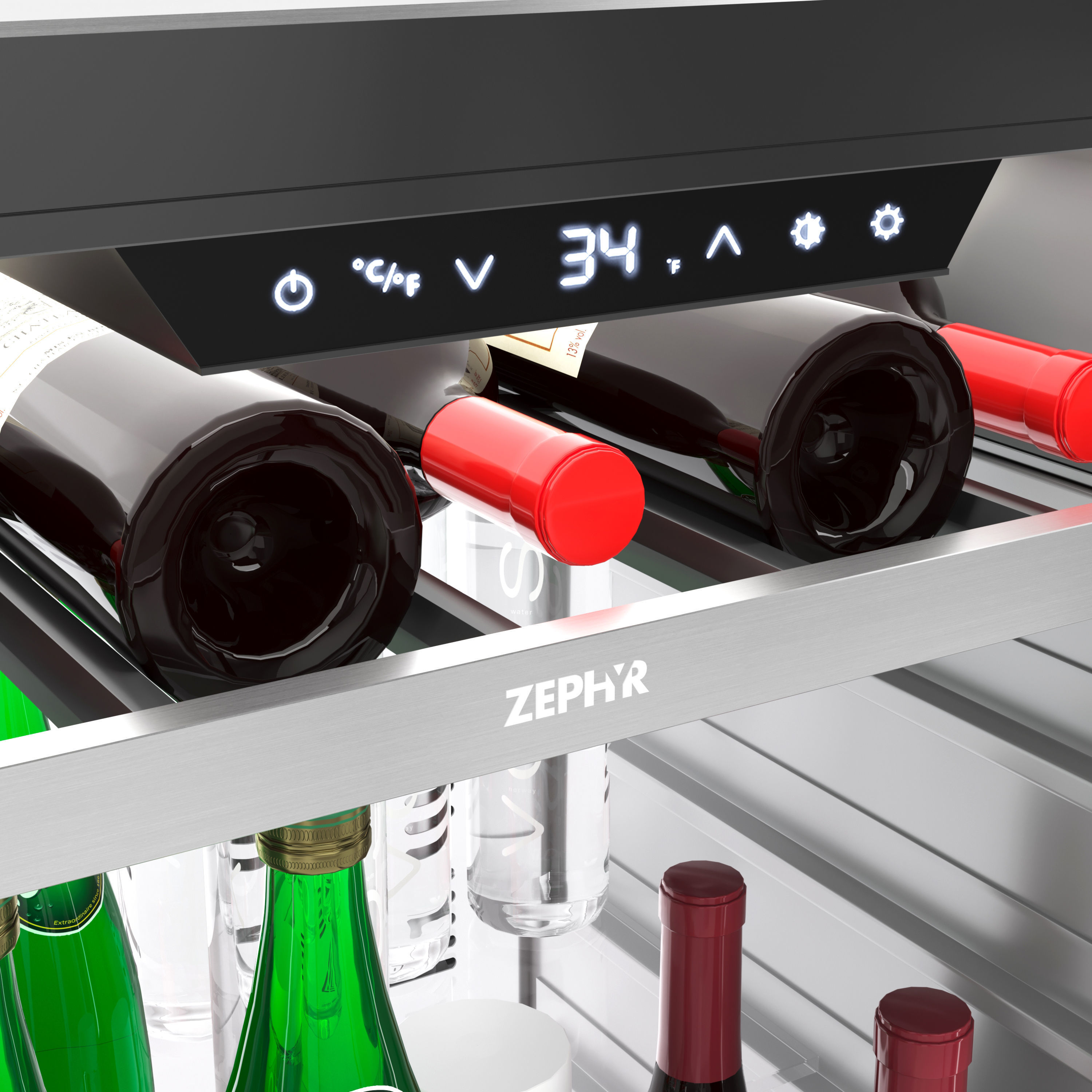Zephyr Single Zone Beverage Cooler 3D model_3