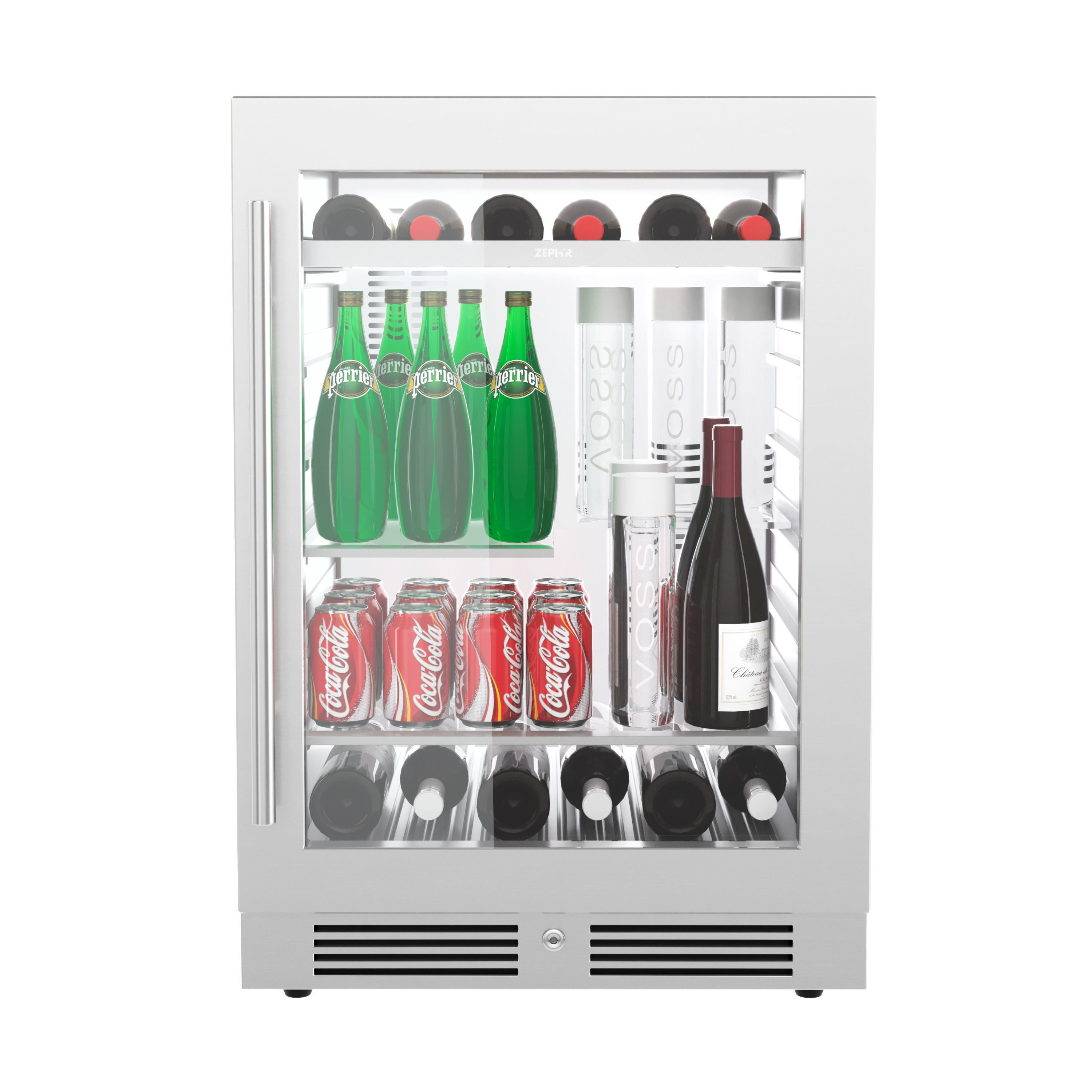 Zephyr Single Zone Beverage Cooler 3D model_1