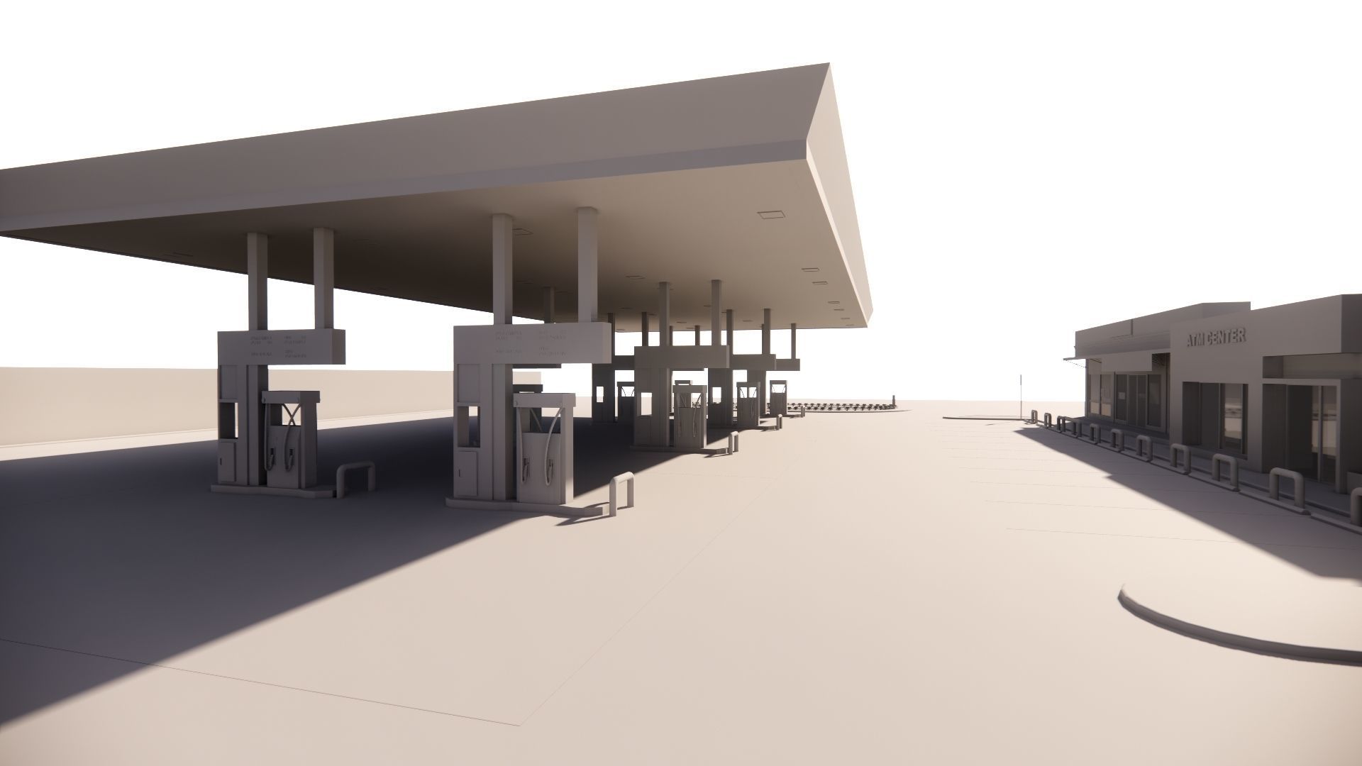 Gas Station 3D model_8