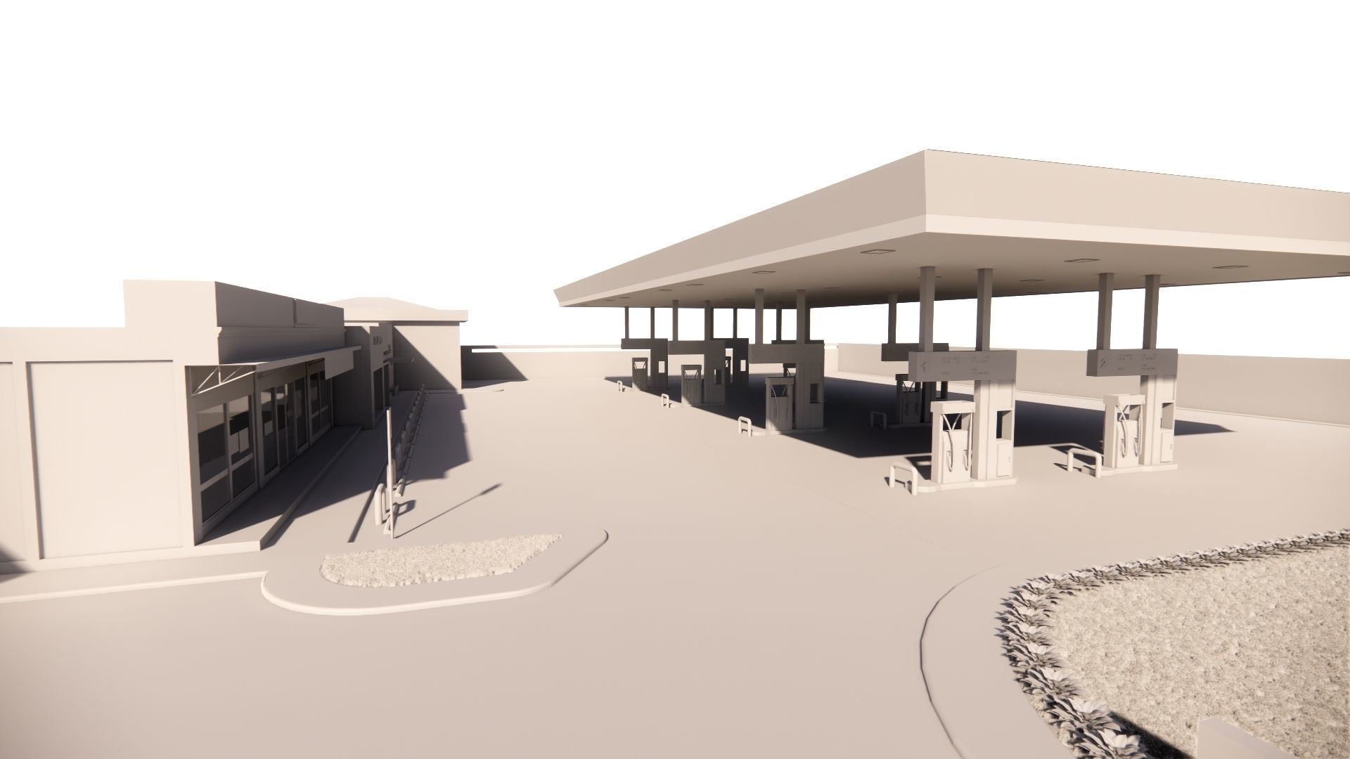 Gas Station 3D model_5