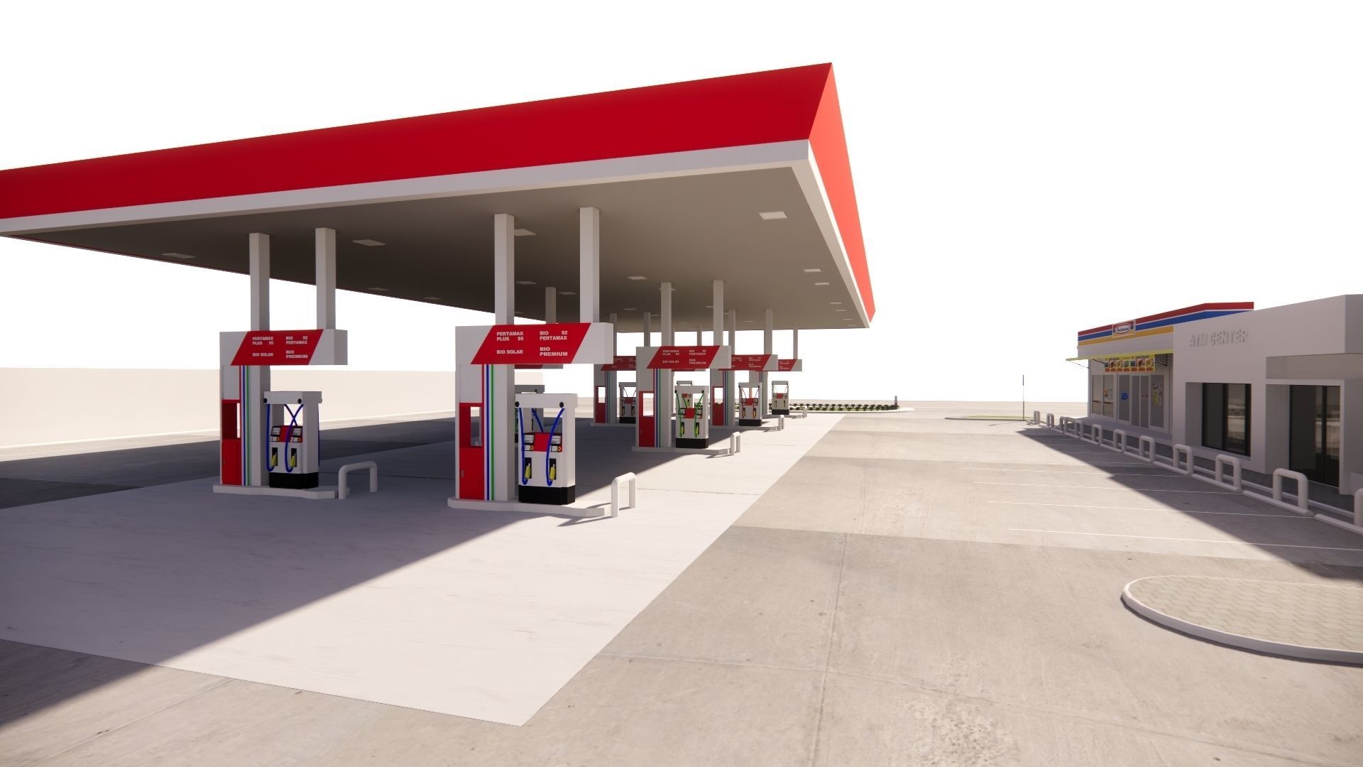 Gas Station 3D model_7