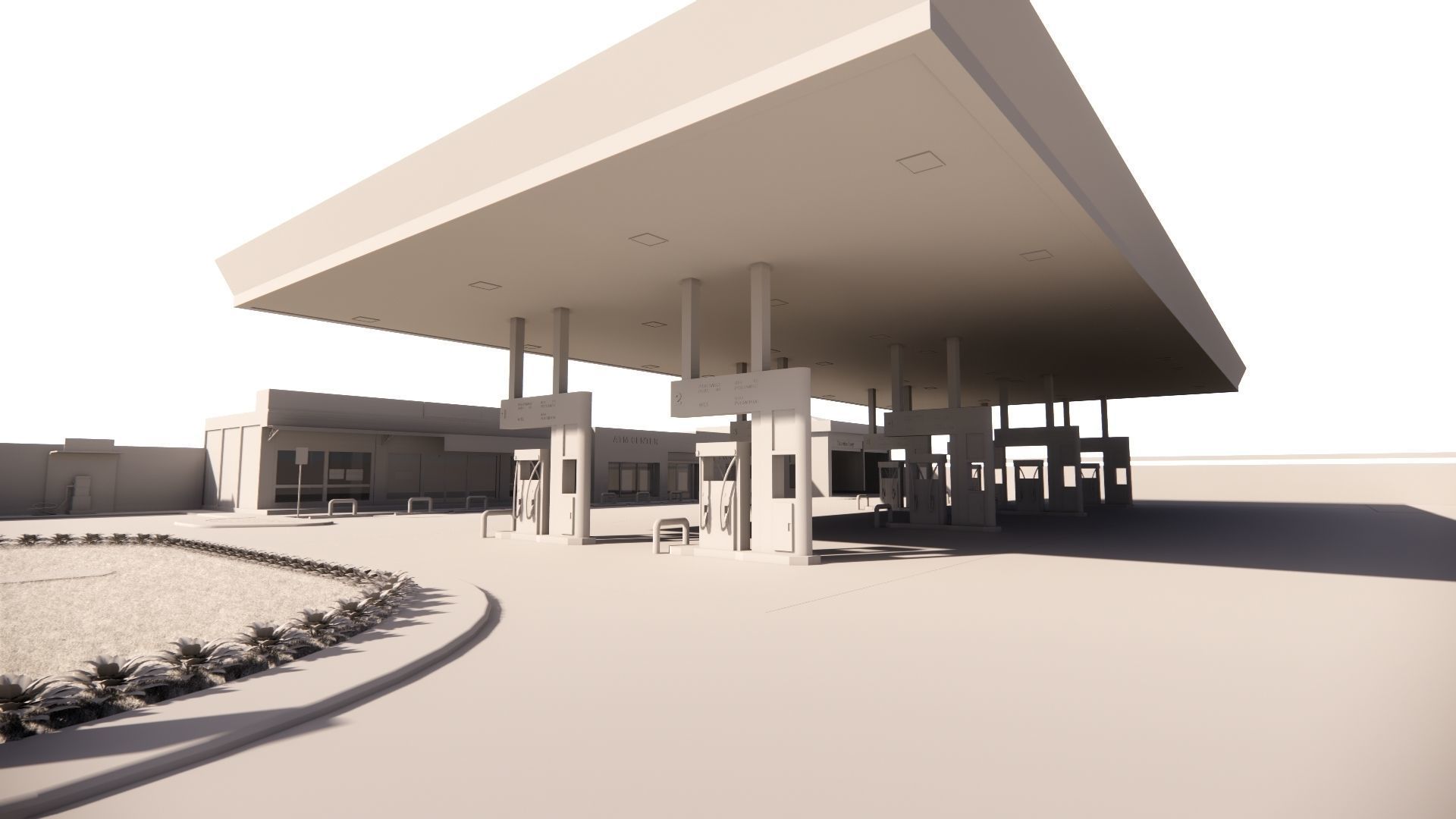 Gas Station 3D model_4