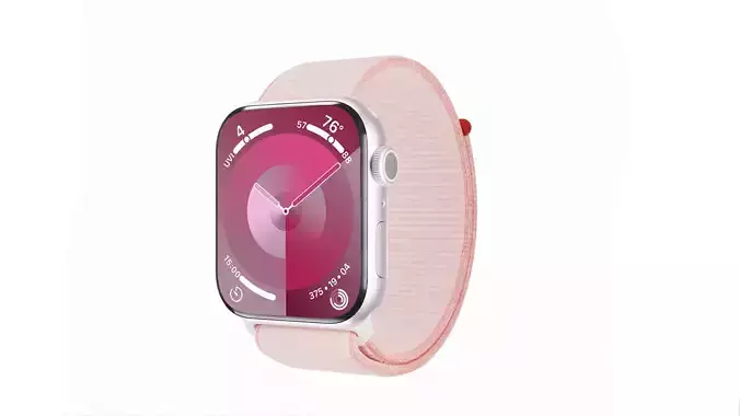  Apple Watch Series 9 Sport Loop Light Pink Low-poly 3D model