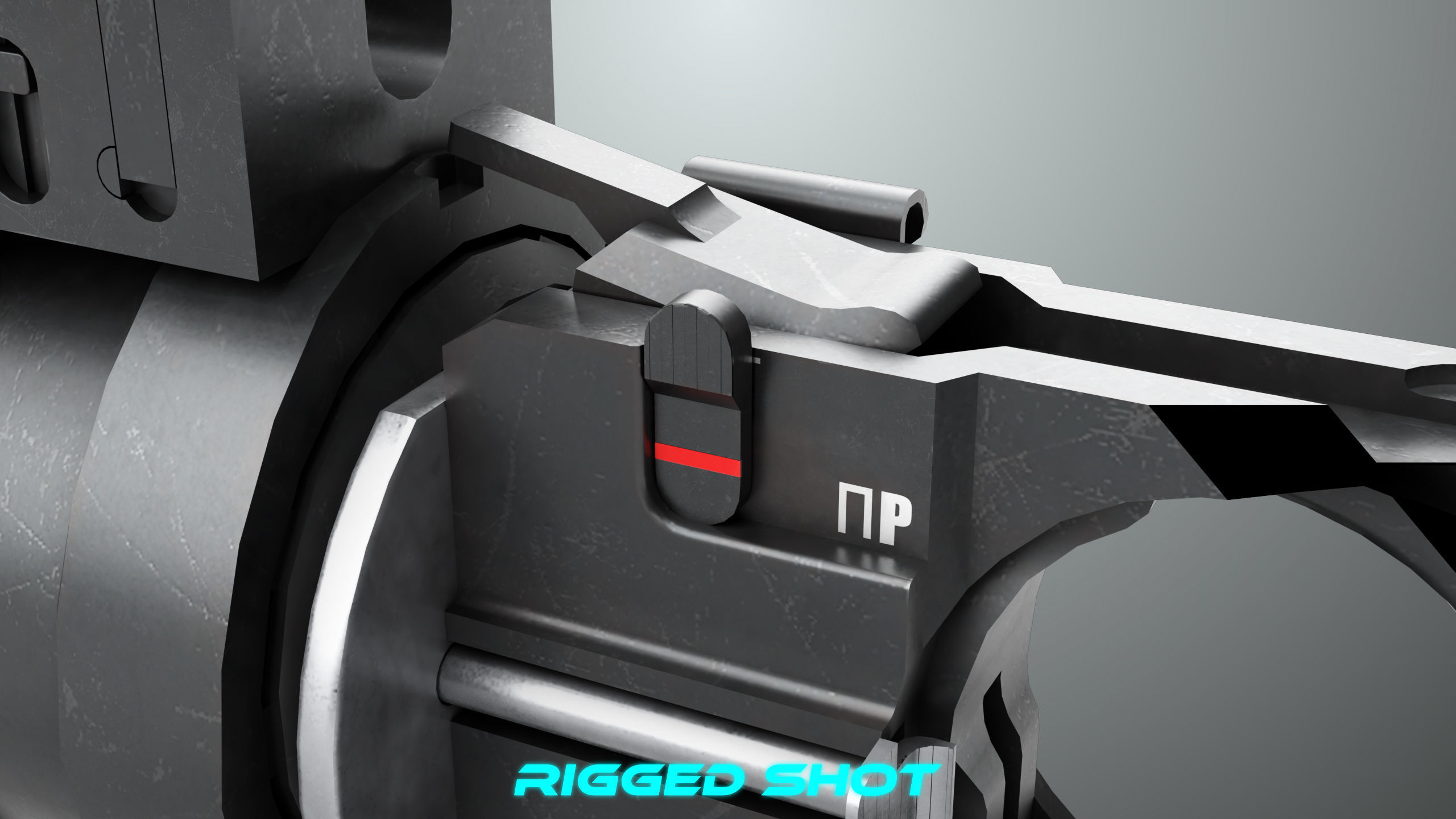 Grenade Launcher 03 Black Generic All PBR Unity UE Textures Low-poly 3D model_7