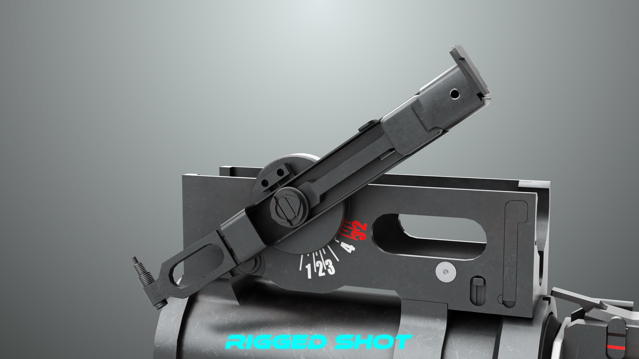 Grenade Launcher 03 Black Generic All PBR Unity UE Textures Low-poly 3D model_20
