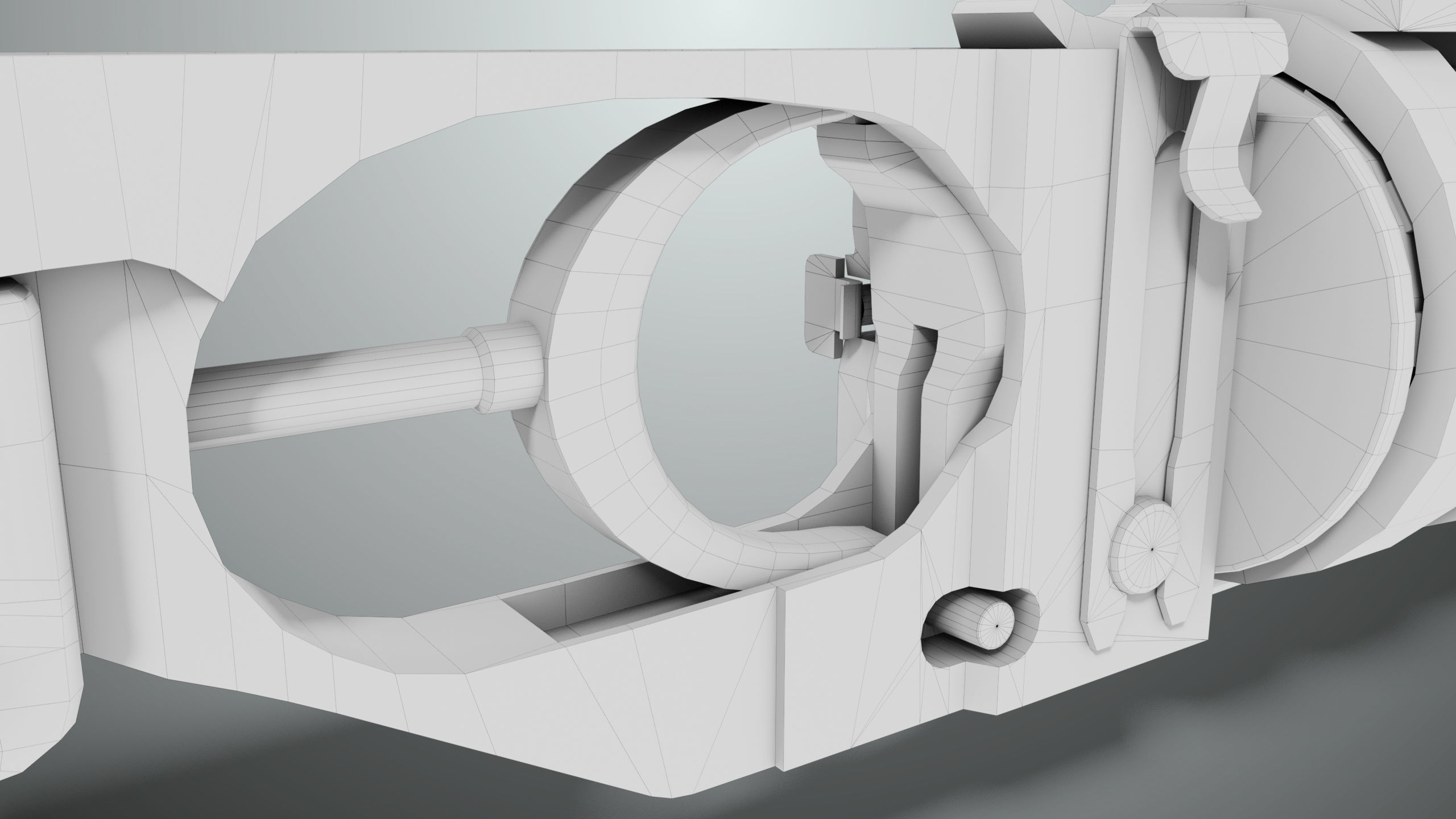 Grenade Launcher 03 Black Generic All PBR Unity UE Textures Low-poly 3D model_46