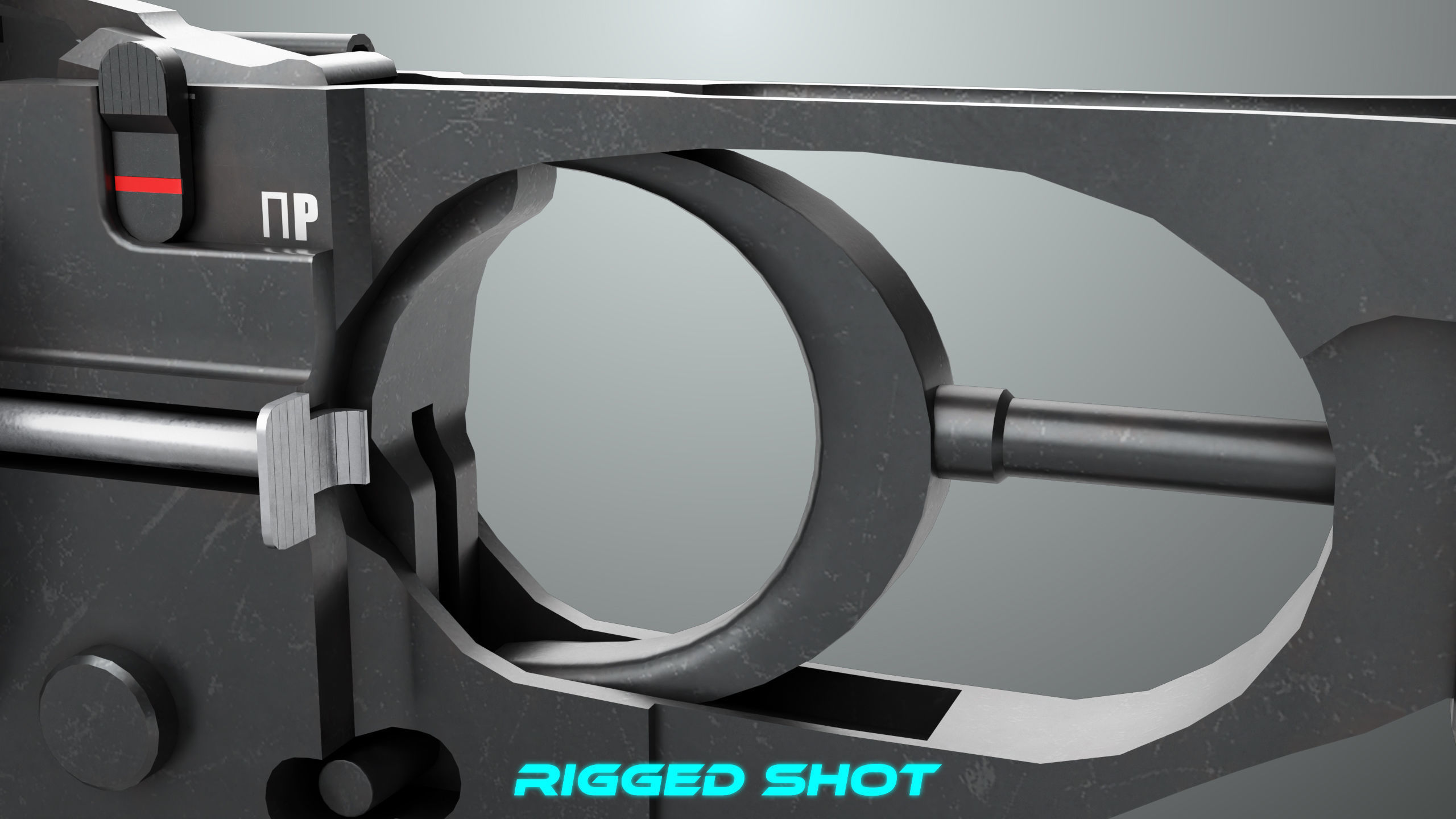 Grenade Launcher 03 Black Generic All PBR Unity UE Textures Low-poly 3D model_4