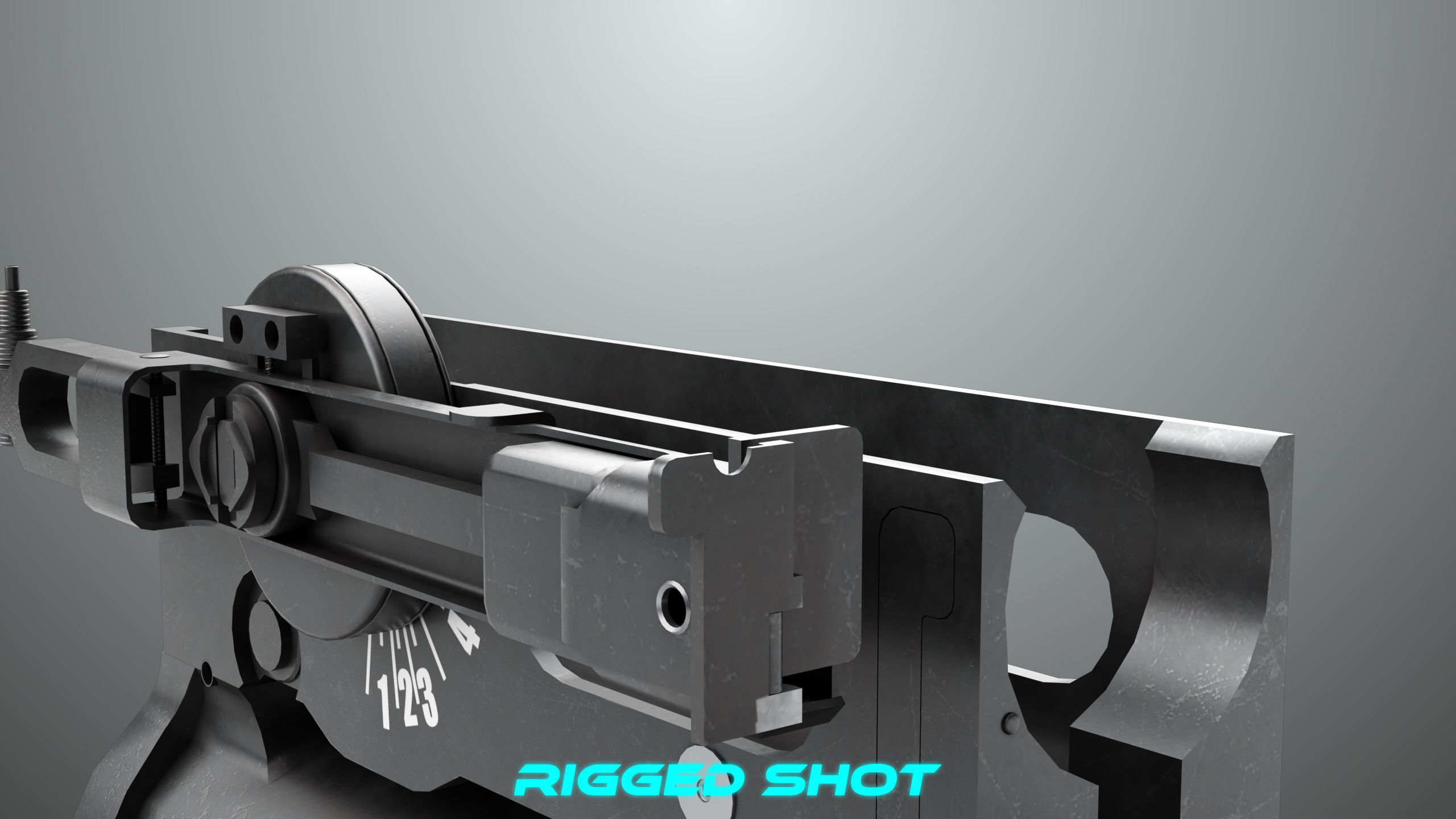 Grenade Launcher 03 Black Generic All PBR Unity UE Textures Low-poly 3D model_18