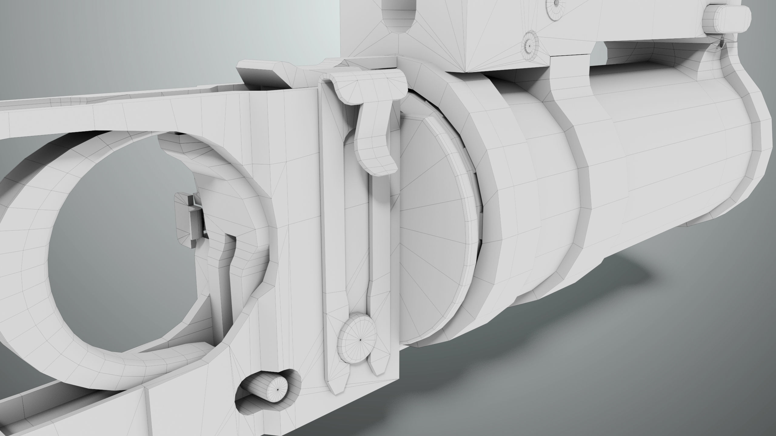 Grenade Launcher 03 Black Generic All PBR Unity UE Textures Low-poly 3D model_43