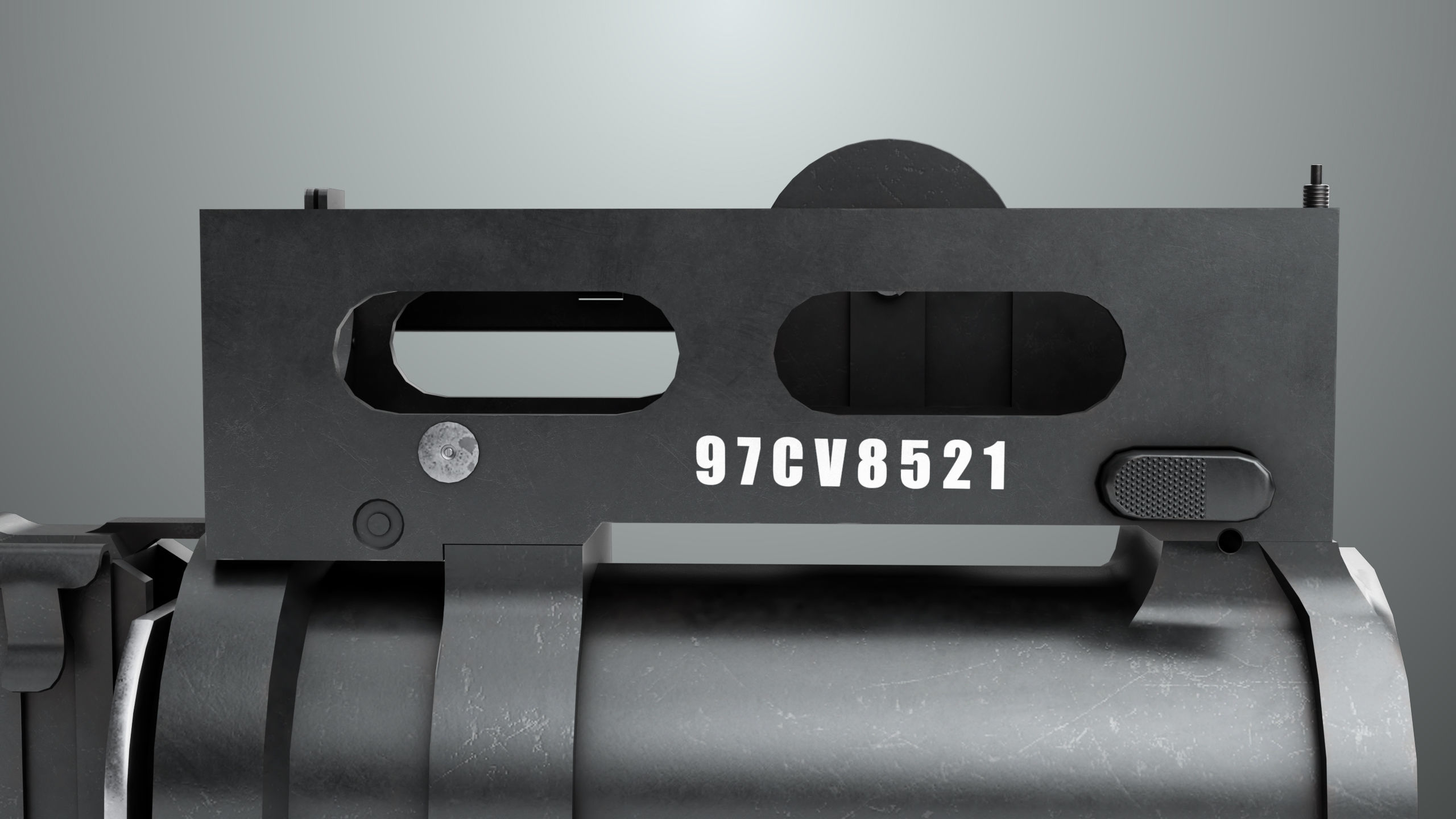 Grenade Launcher 03 Black Generic All PBR Unity UE Textures Low-poly 3D model_14