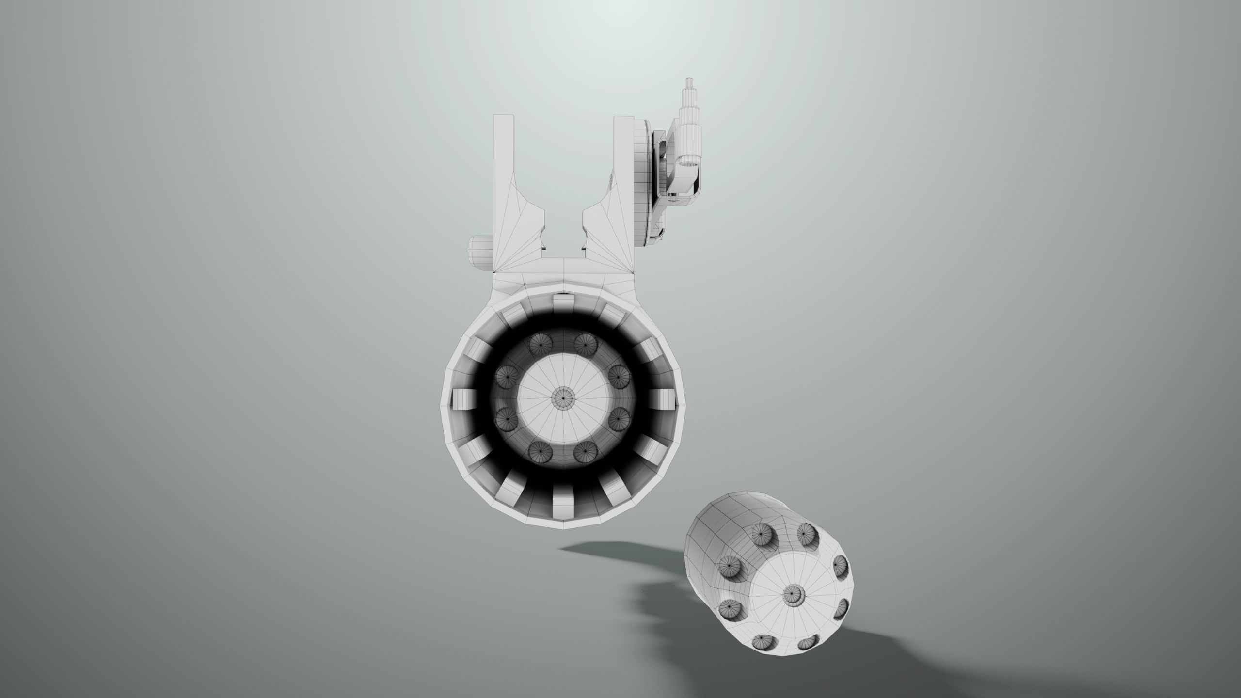 Grenade Launcher 03 Black Generic All PBR Unity UE Textures Low-poly 3D model_34