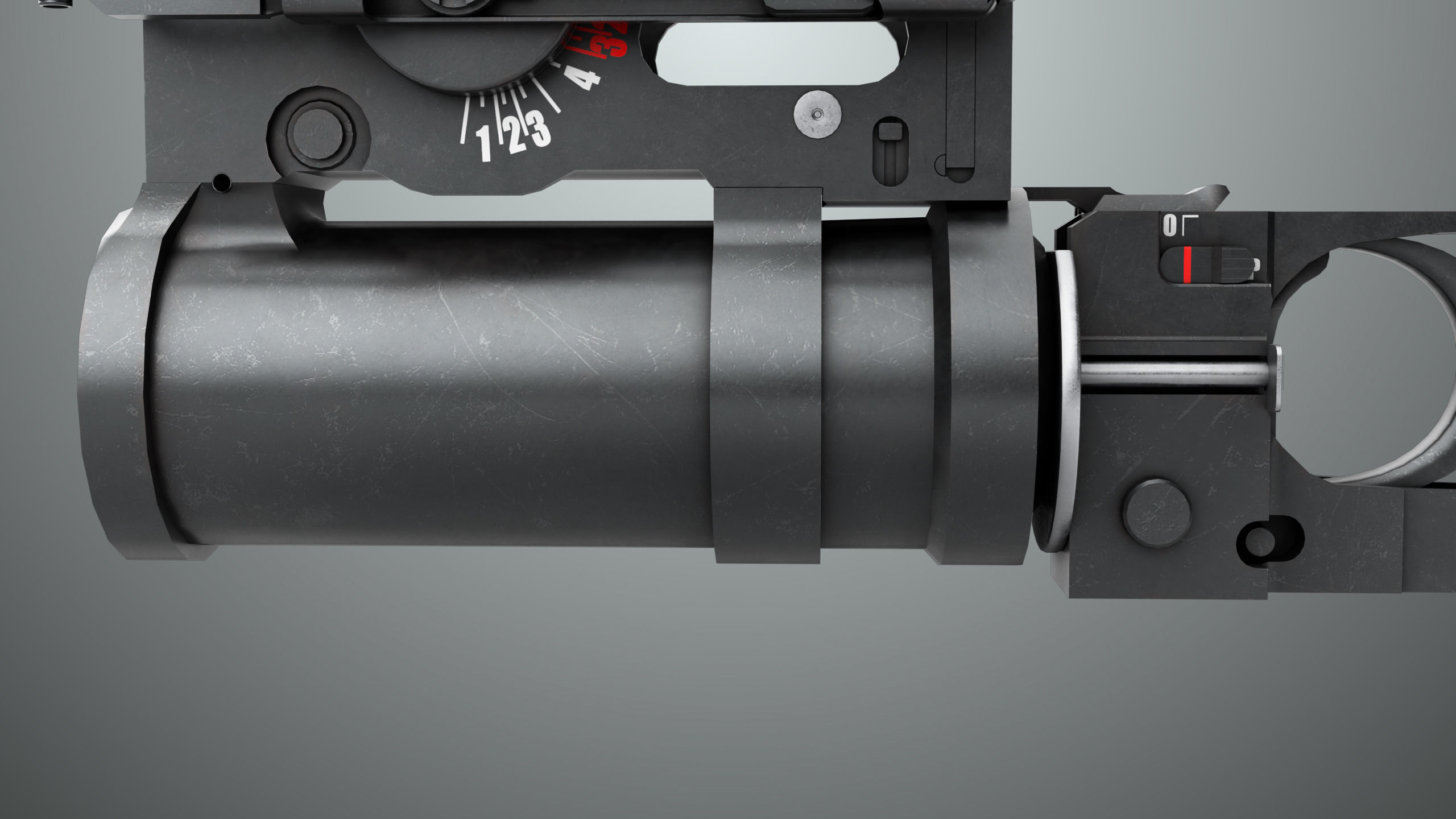 Grenade Launcher 03 Black Generic All PBR Unity UE Textures Low-poly 3D model_12
