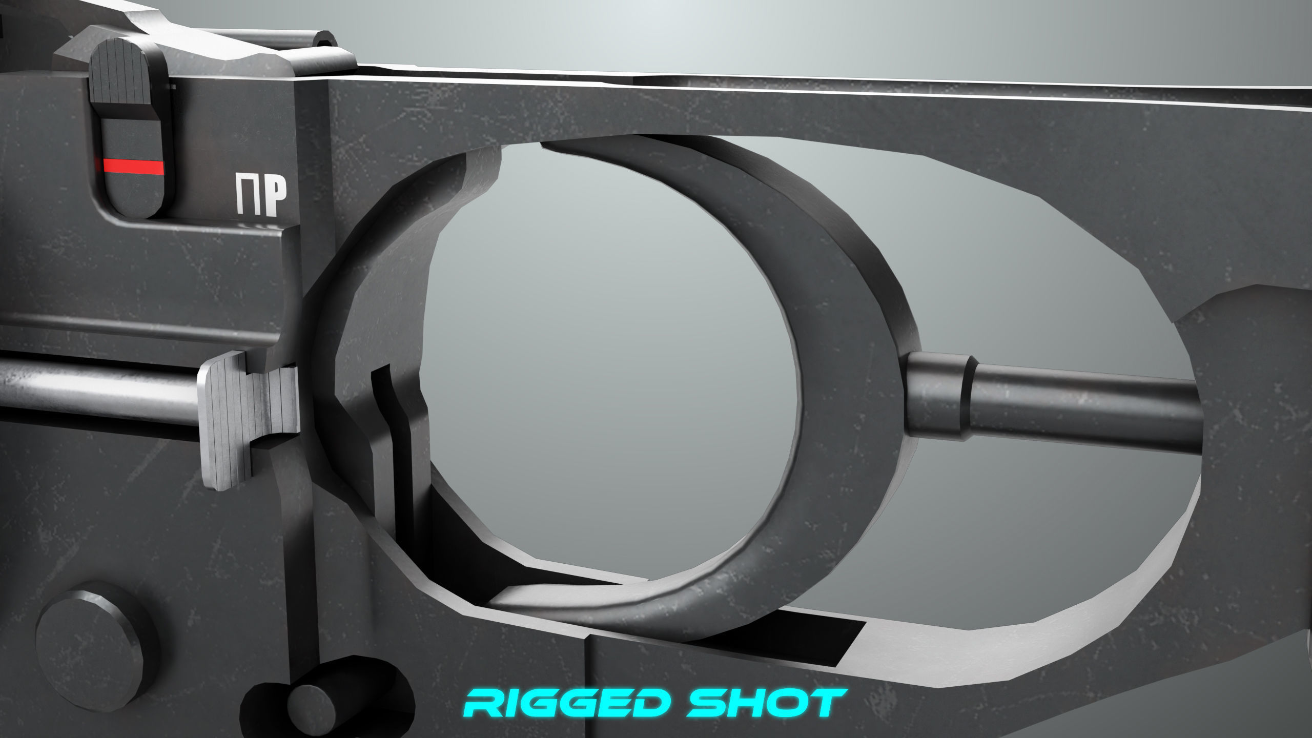 Grenade Launcher 03 Black Generic All PBR Unity UE Textures Low-poly 3D model_16