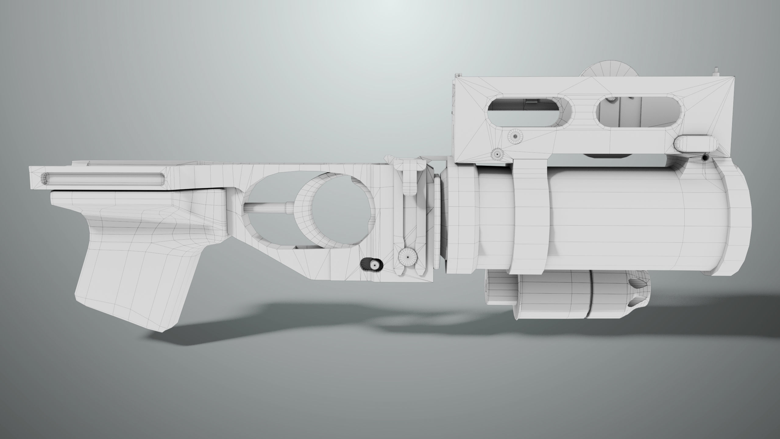 Grenade Launcher 03 Black Generic All PBR Unity UE Textures Low-poly 3D model_32