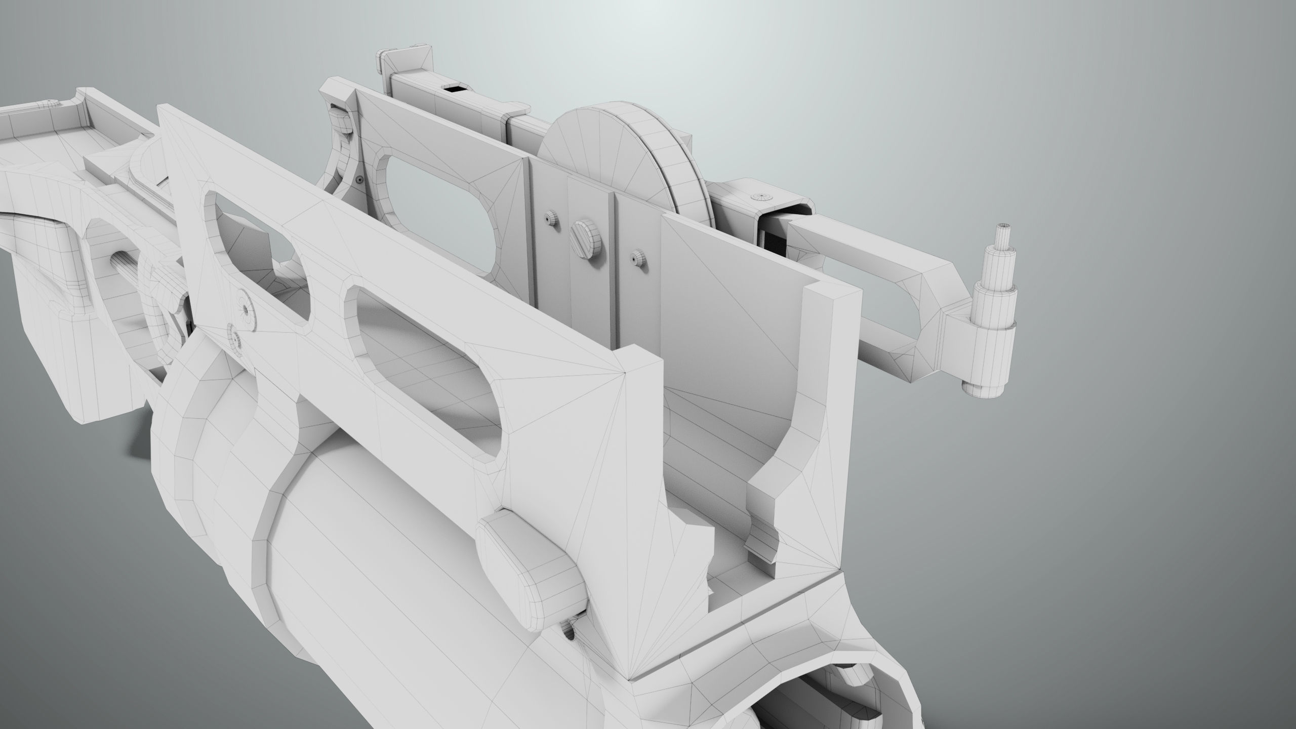 Grenade Launcher 03 Black Generic All PBR Unity UE Textures Low-poly 3D model_42