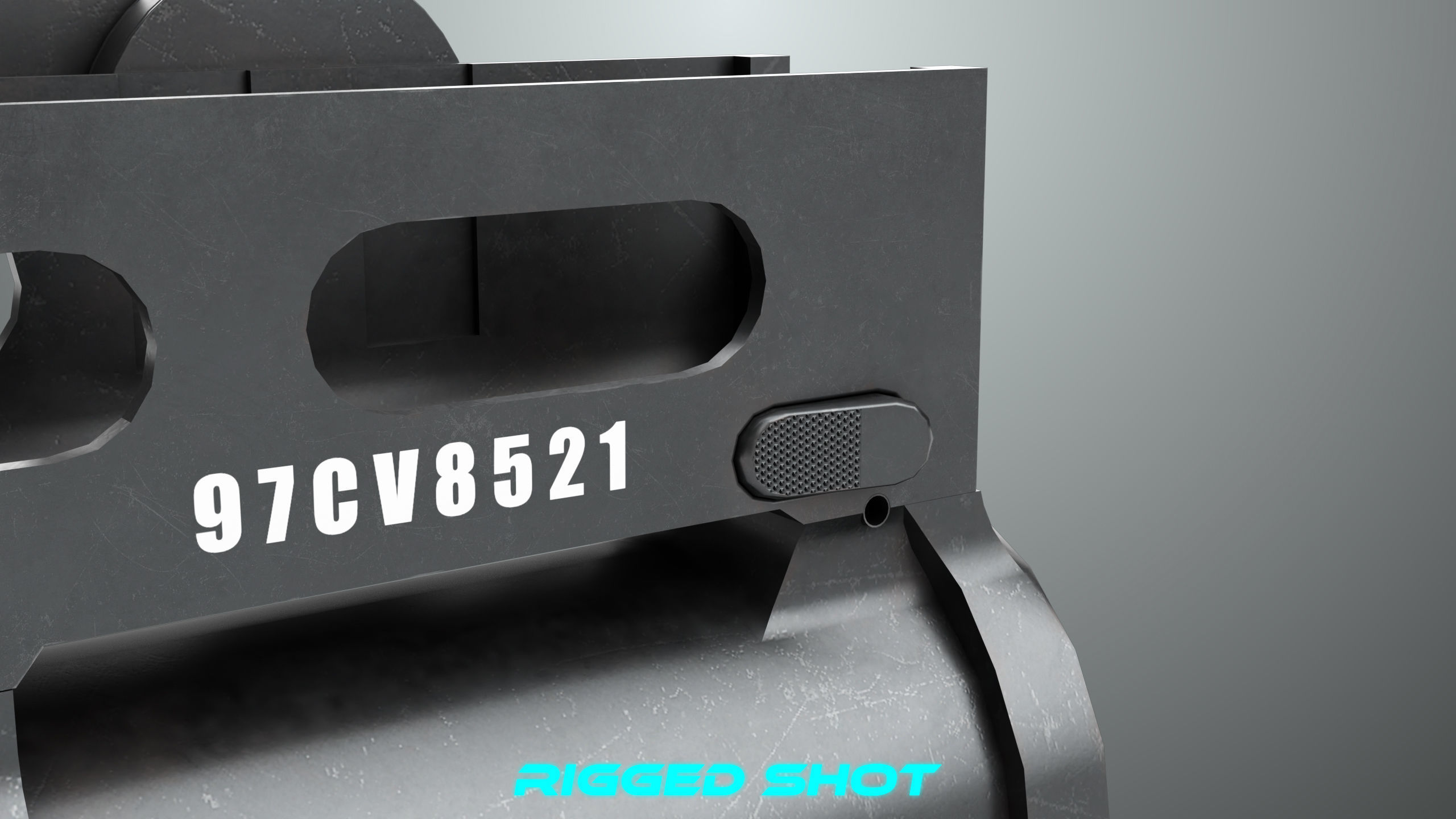 Grenade Launcher 03 Black Generic All PBR Unity UE Textures Low-poly 3D model_22