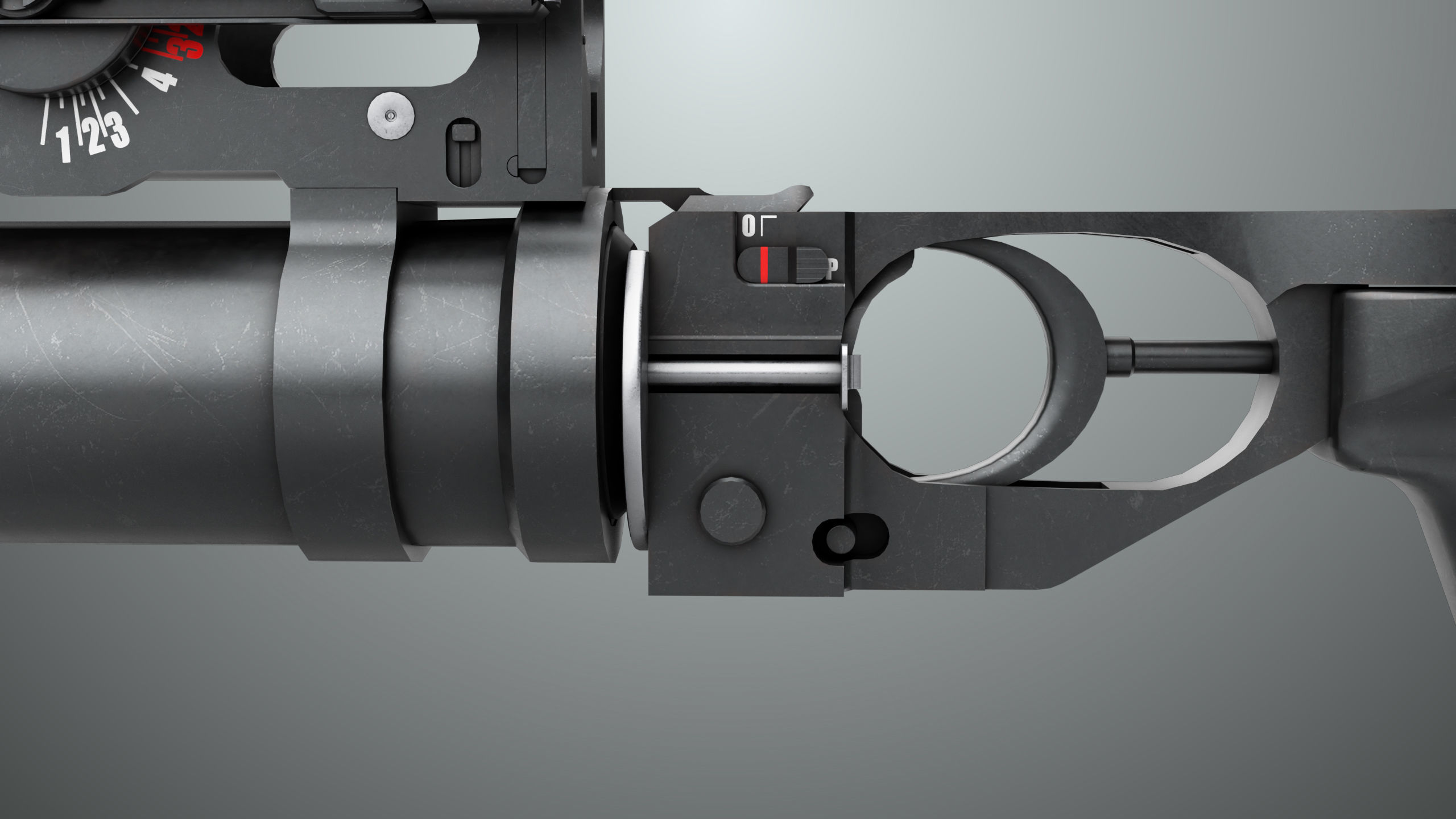Grenade Launcher 03 Black Generic All PBR Unity UE Textures Low-poly 3D model_11