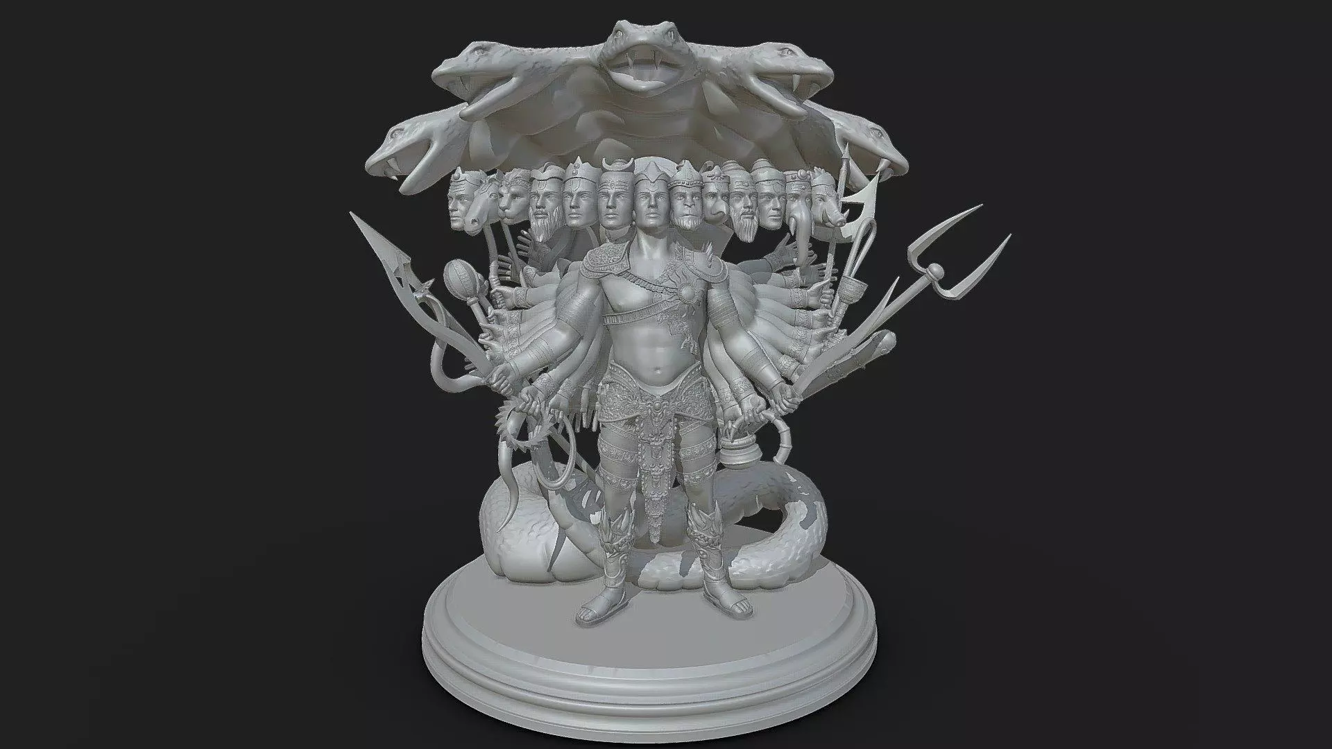 Lord vishnu ji 3D model_0