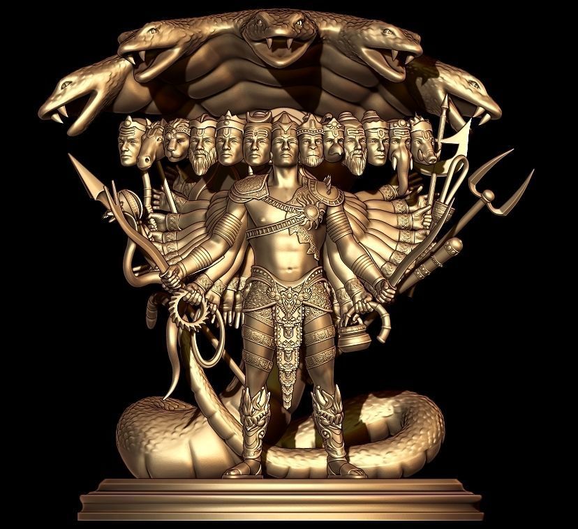 Lord vishnu ji 3D model_3