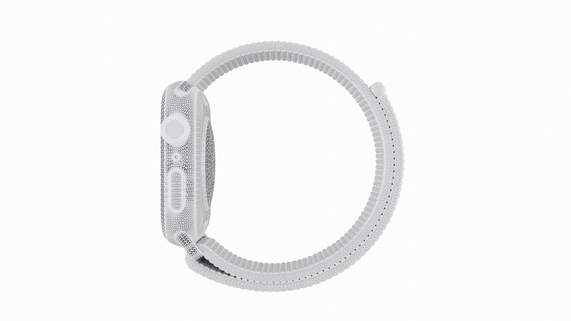 Apple Watch Series 9 Sport Loop Midnight Low-poly 3D model_8