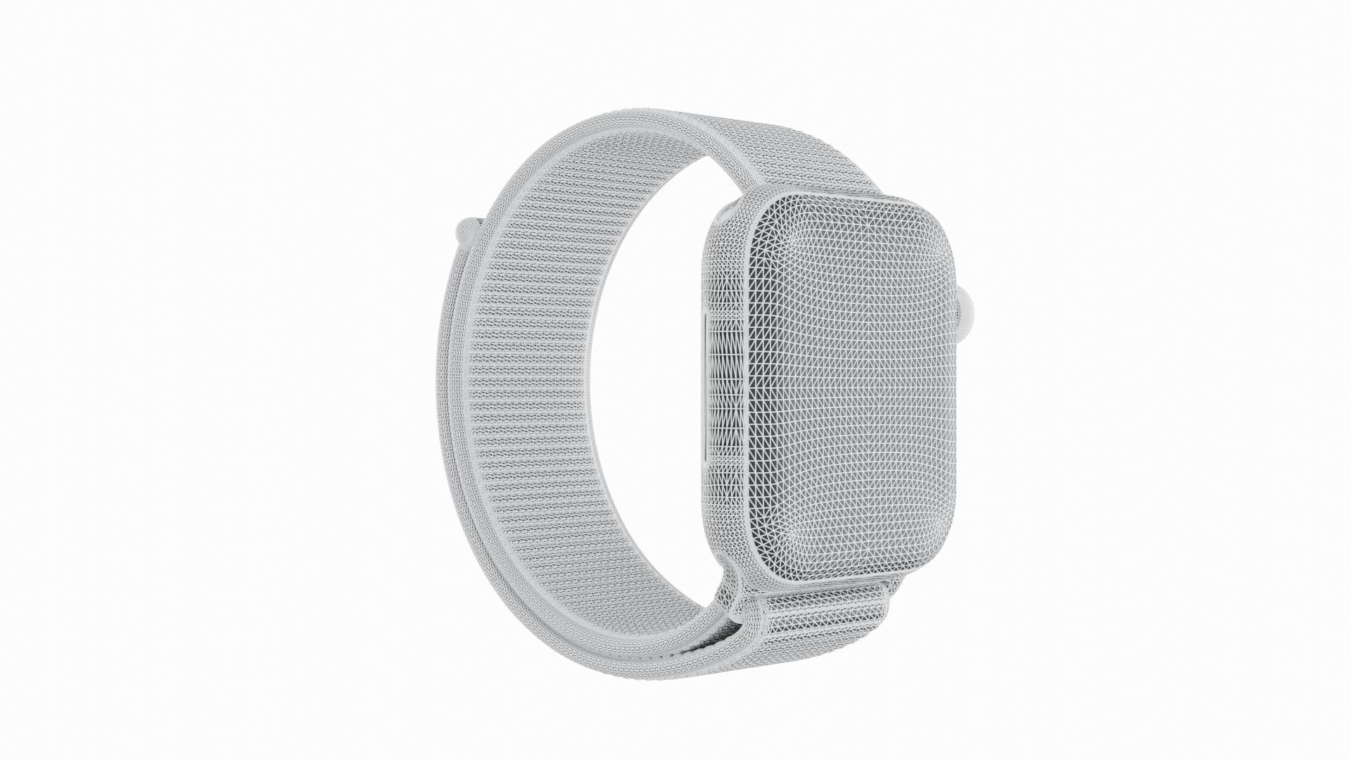 Apple Watch Series 9 Sport Loop Midnight Low-poly 3D model_10