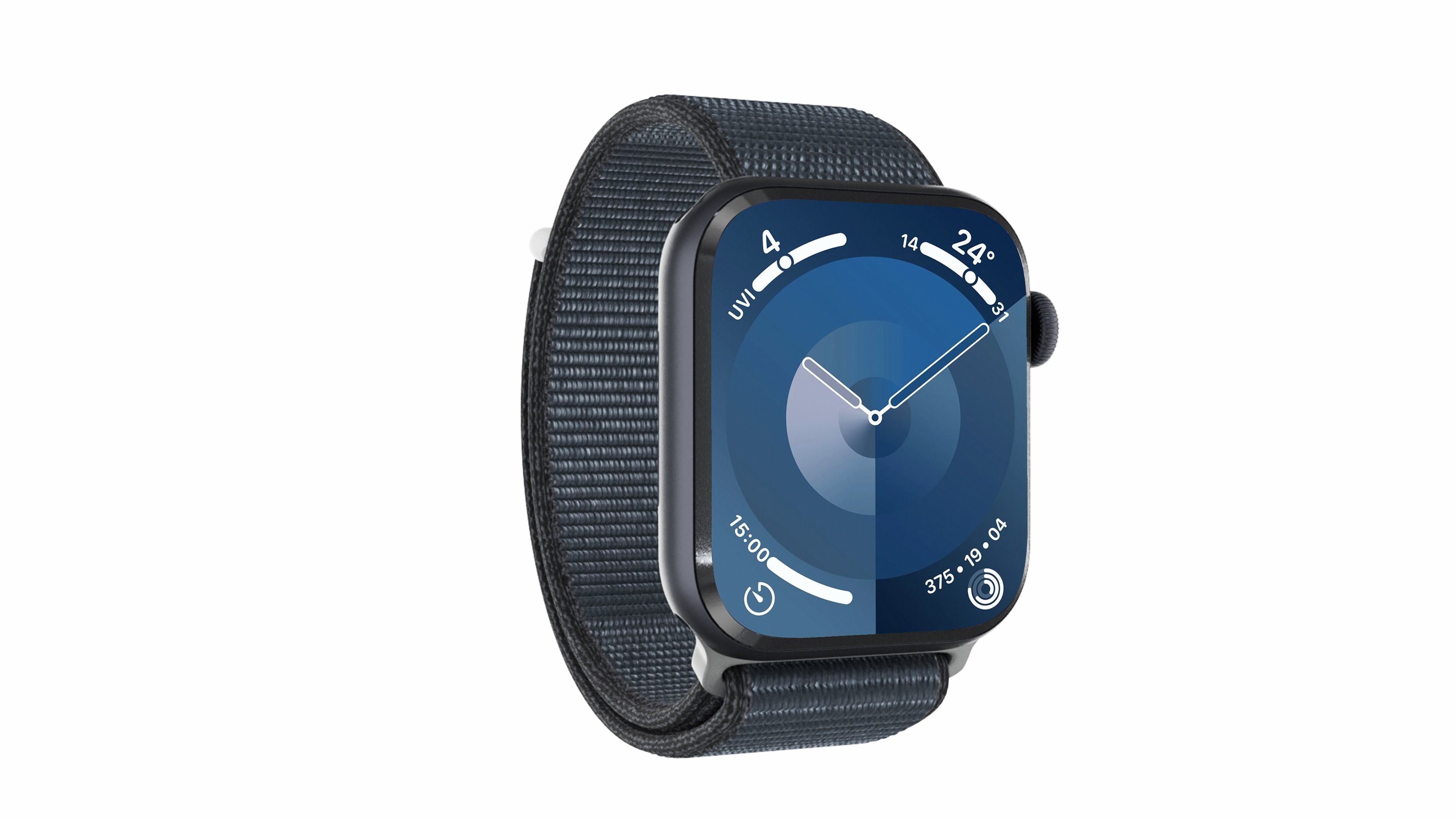 Apple Watch Series 9 Sport Loop Midnight Low-poly 3D model_1