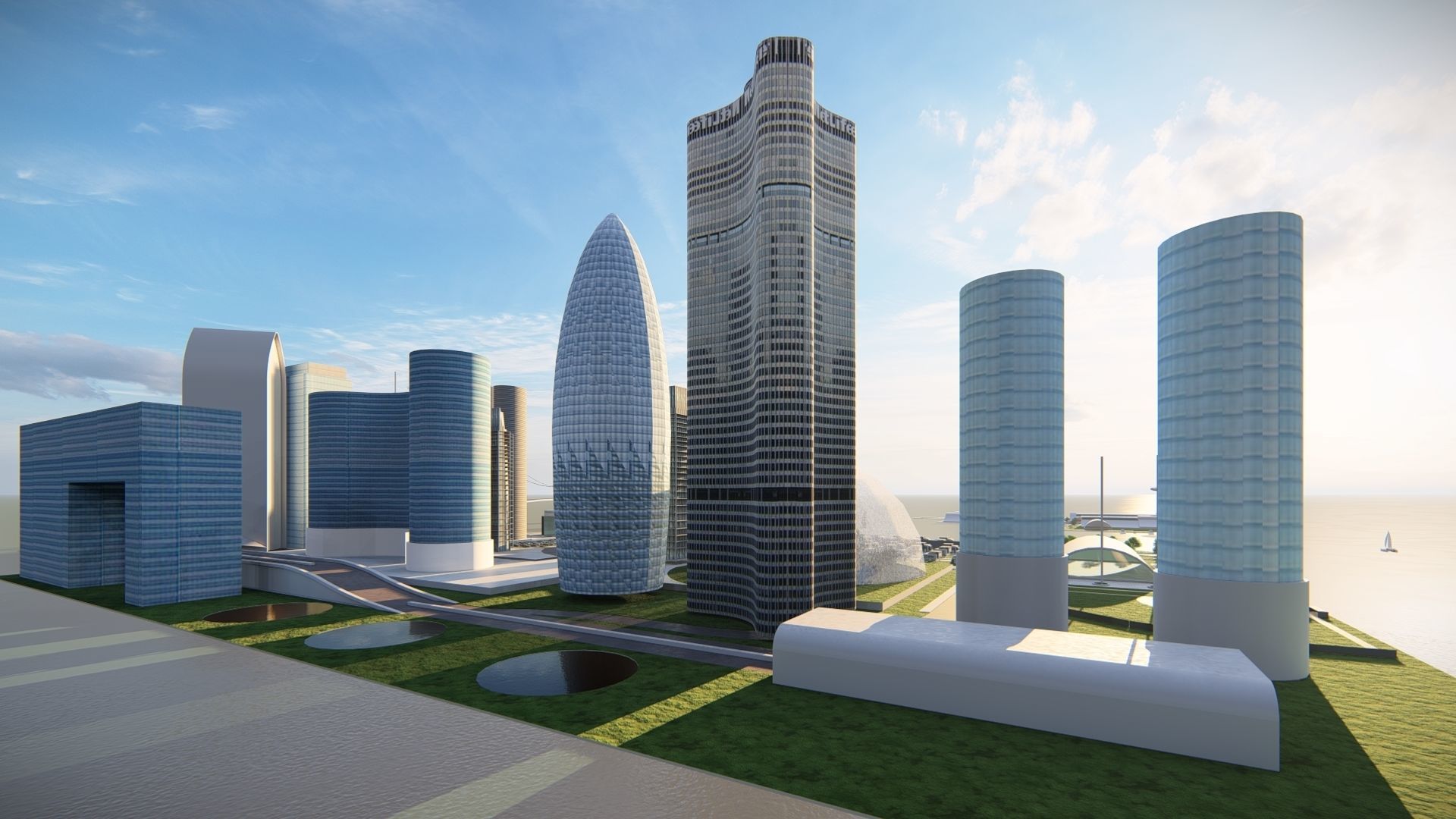 modern city- urban 3D model_14
