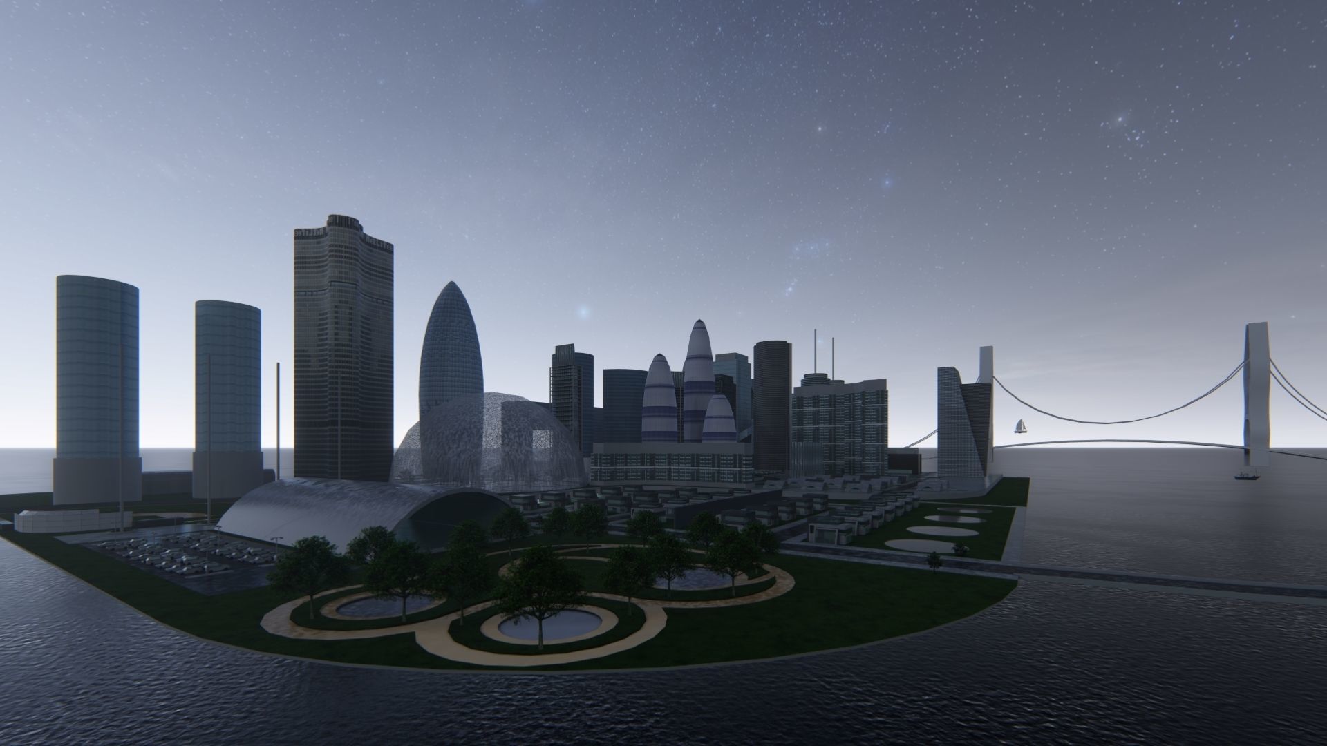 modern city- urban 3D model_9