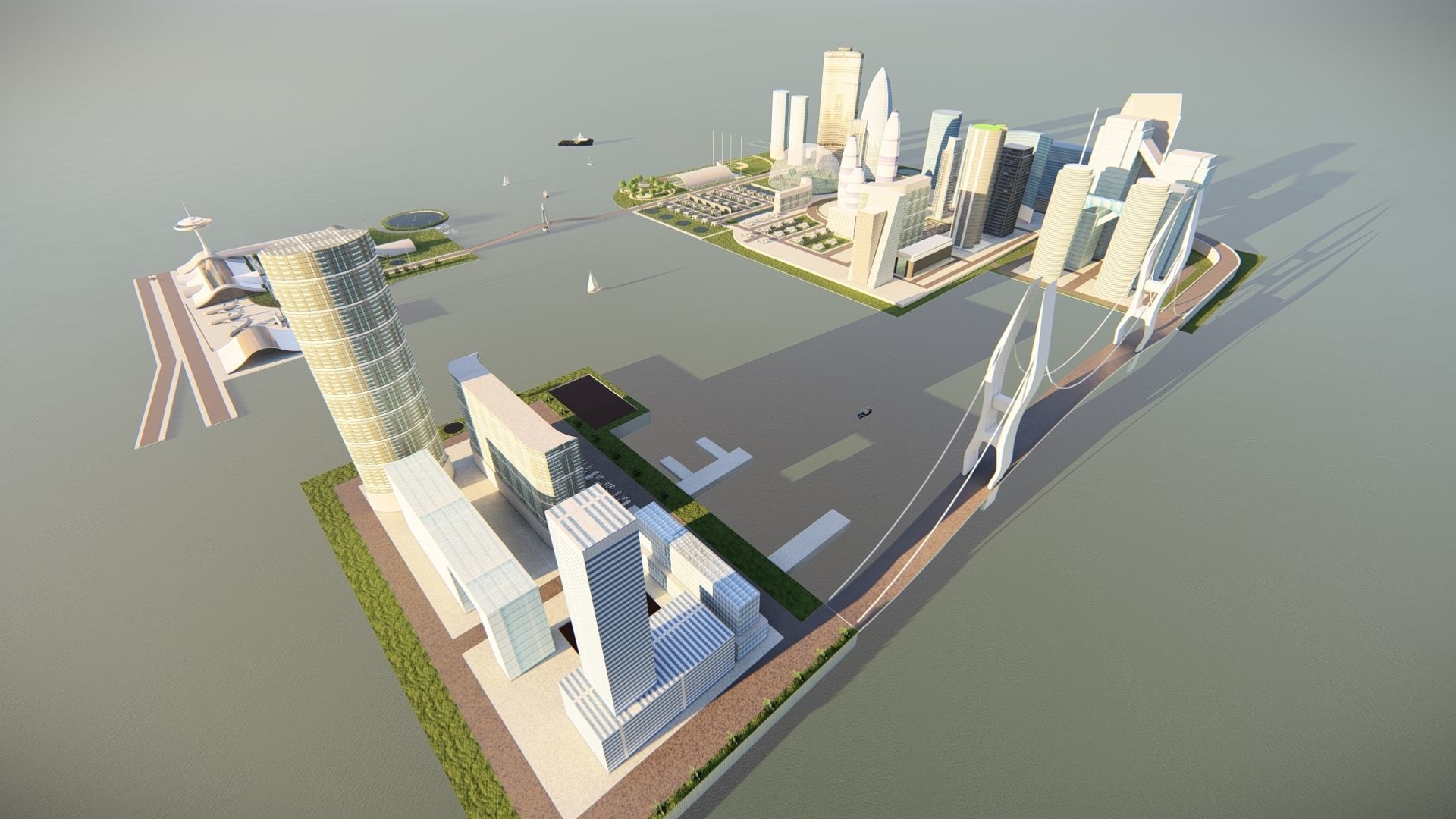 modern city- urban 3D model_3