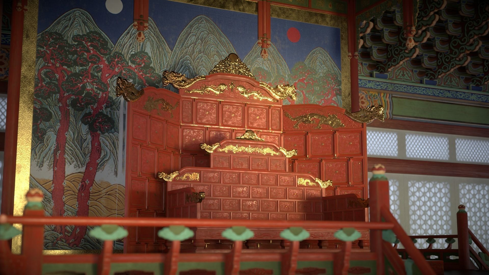 Korea Gyeongbokgung Geunjeongjeon - Joseon Palace 3D model_5