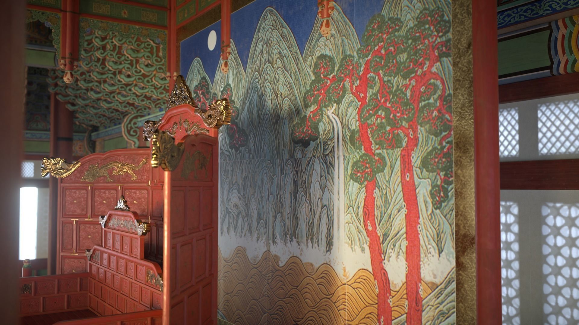 Korea Gyeongbokgung Geunjeongjeon - Joseon Palace 3D model_7