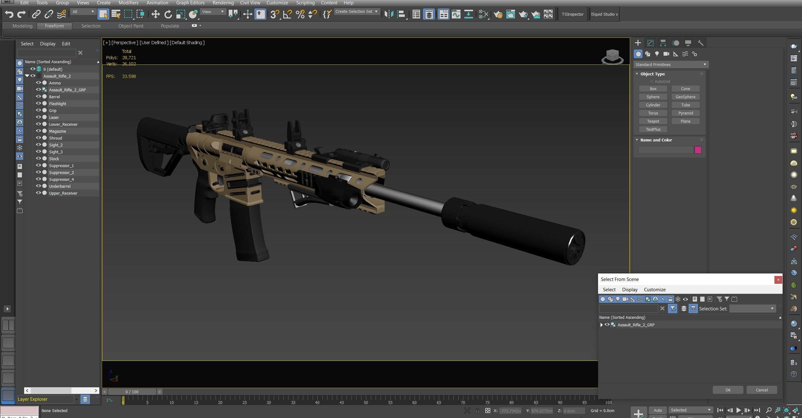 Assault Rifle 2 Low-poly 3D model_20