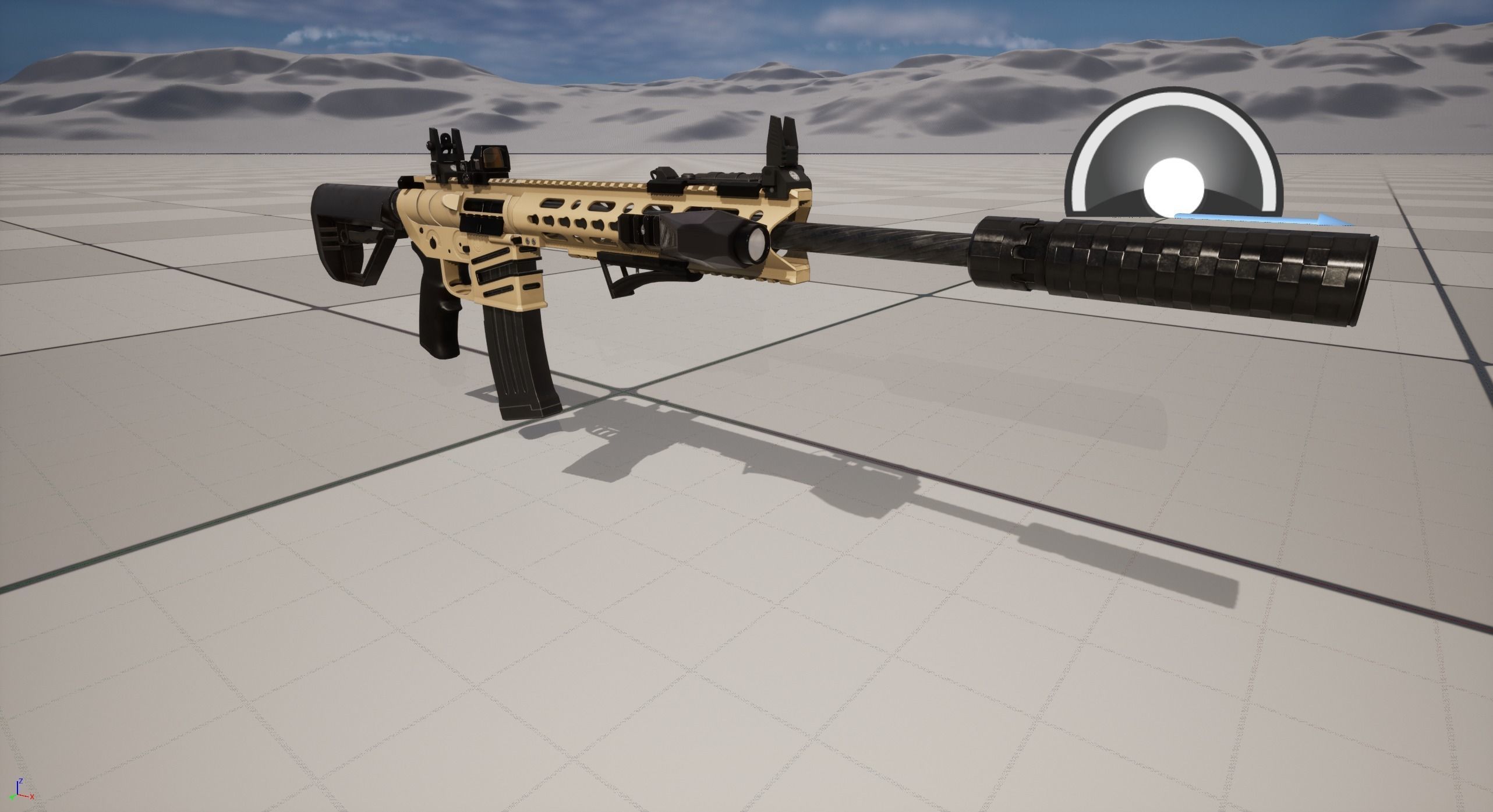 Assault Rifle 2 Low-poly 3D model_10