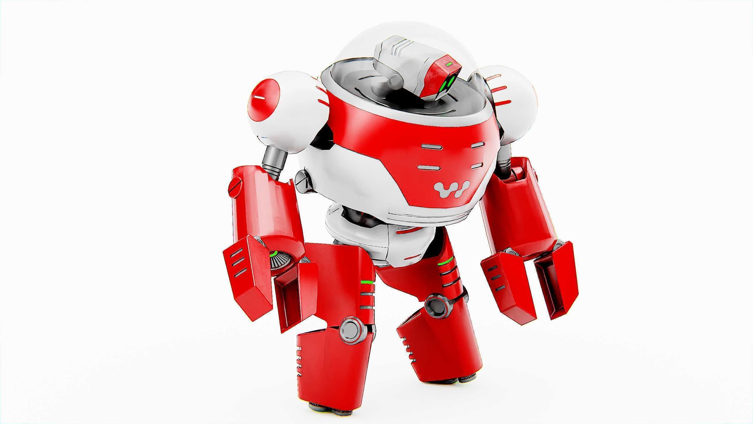 TOON DROID ZEFF Rigged for Unreal Engine - Unity - MIXAMO 3D model_3