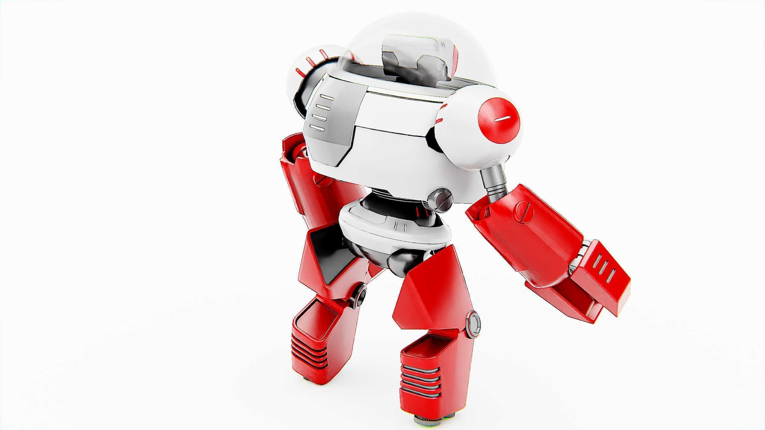 TOON DROID ZEFF Rigged for Unreal Engine - Unity - MIXAMO 3D model_12