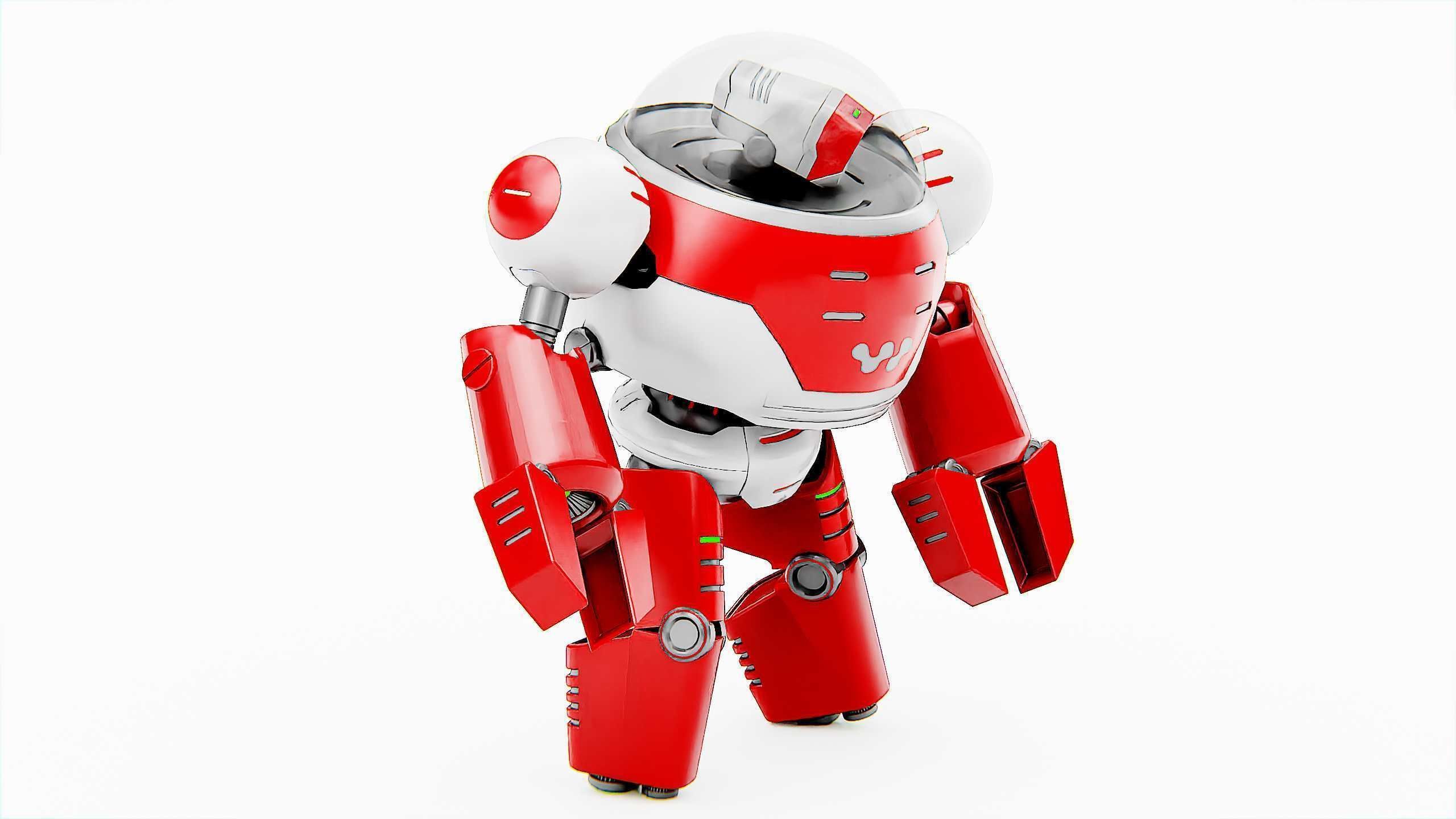 TOON DROID ZEFF Rigged for Unreal Engine - Unity - MIXAMO 3D model_4